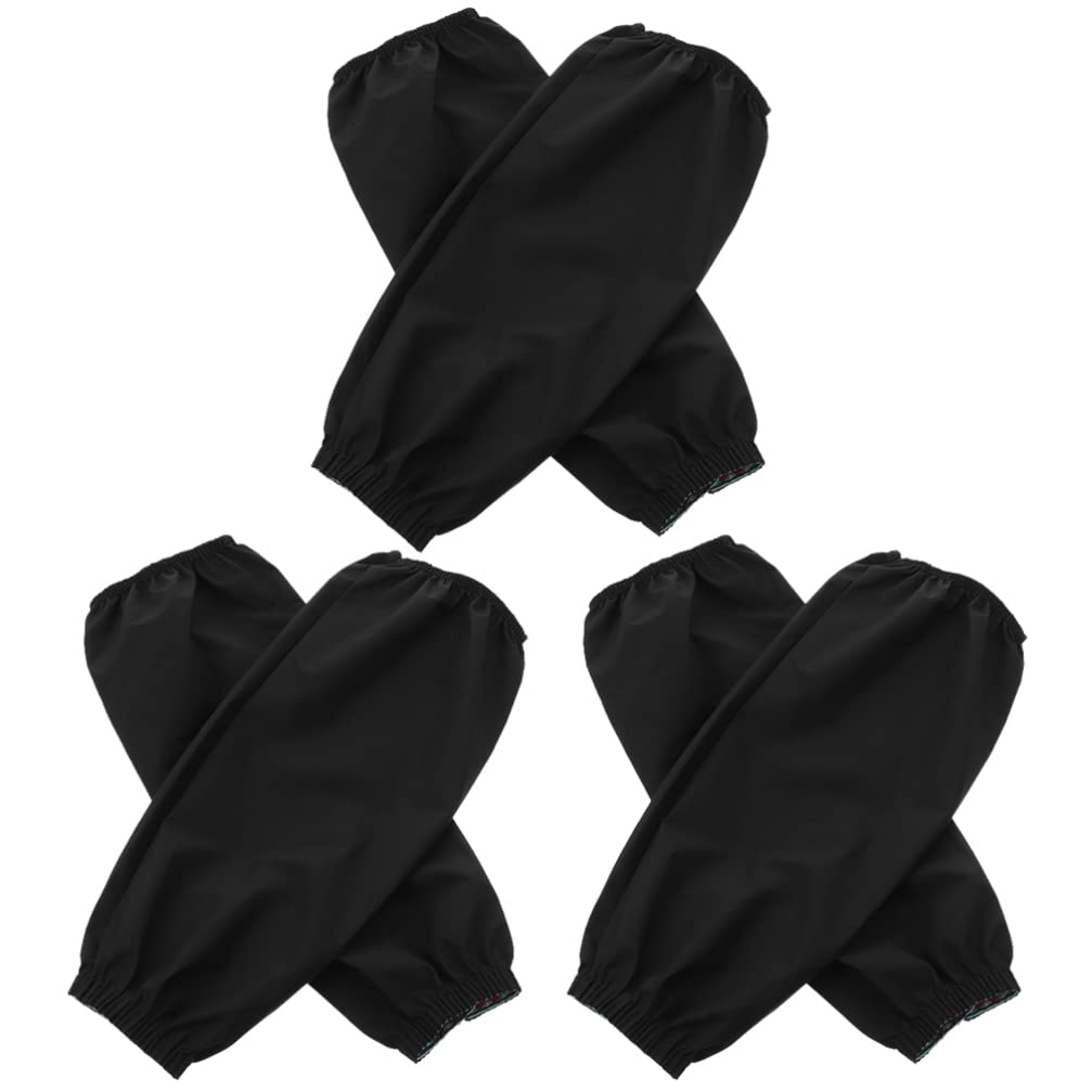 HEMOTON 3 Pairs Waterproof Arm Sleeves - Oilproof Loose Oversleeves for Women & Girls, Kitchen Gardening Cleaning Protective Cuff Guards (Great for Cooking, Cleaning, Outdoor Work & DIY Projects)
