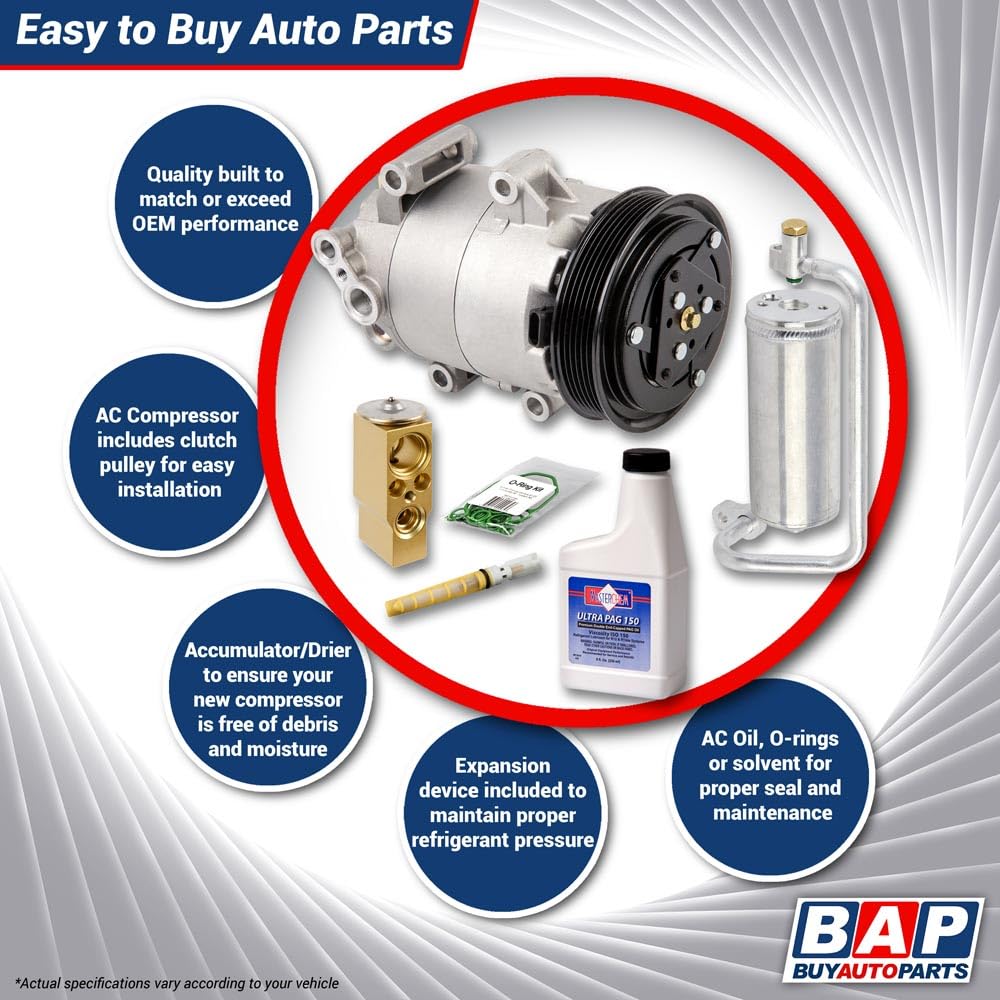 Mini Cooper R50 R52 R53 AC Compressor & A/C Kit (2002-2007) - BuyAutoParts 60-80365RK - Perfect for AC Repair & Cooling System Replacement