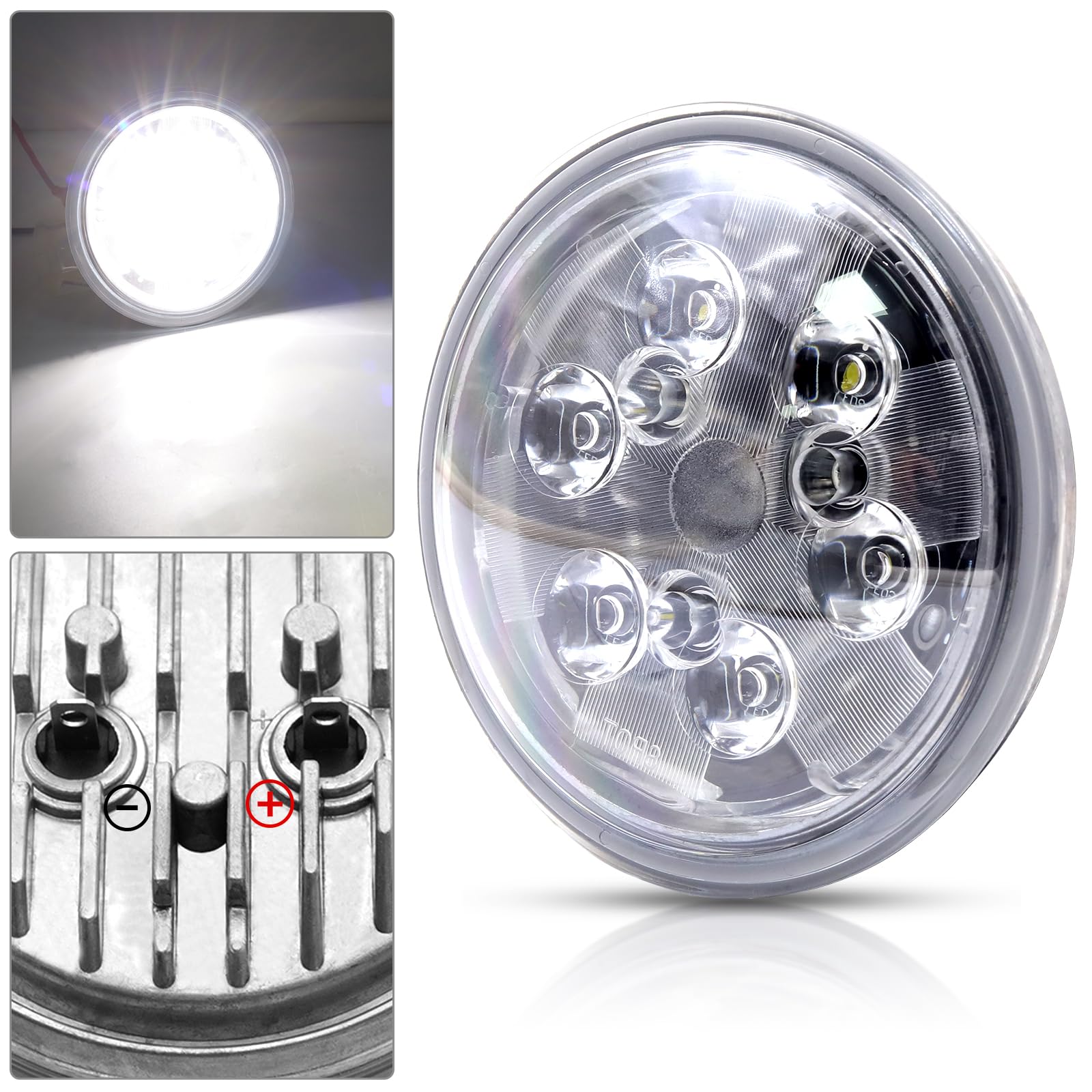 PAR36 LED Light - White Aviation Grade Aircraft Landing Light, Taxi Light, Tractor Light & Farming LED Work Lamp - Perfect for Aircraft, Agricultural Equipment & Industrial Use