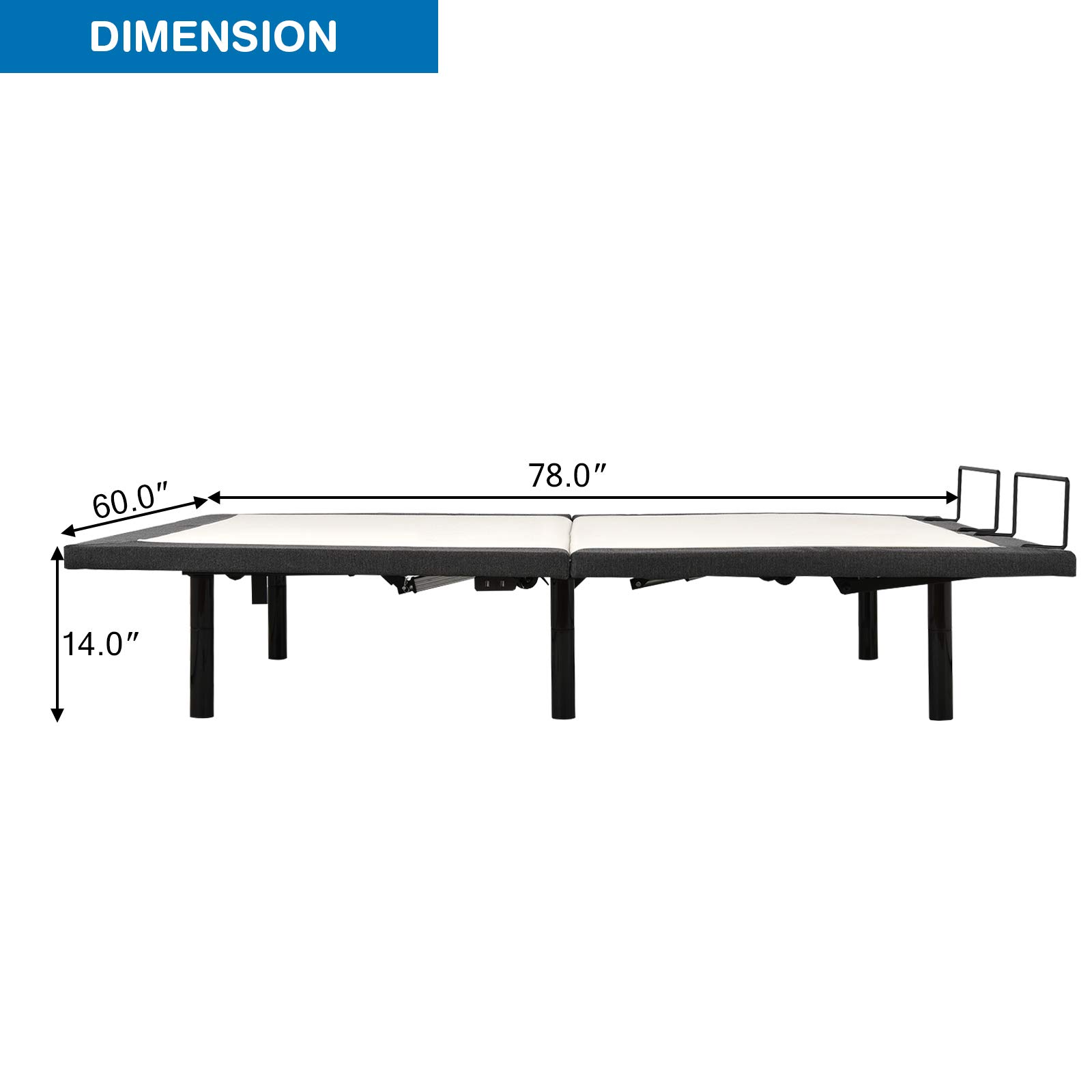Giantex Queen Size Adjustable Bed Base with Remote Control - Zero Gravity Electric Bed Frame with Head & Foot Incline, Vibration Massage, USB Charging Ports, Under-Bed LED Nightlight, Preset & Memory Positions - Perfect for Home, Office, or Hospital Use