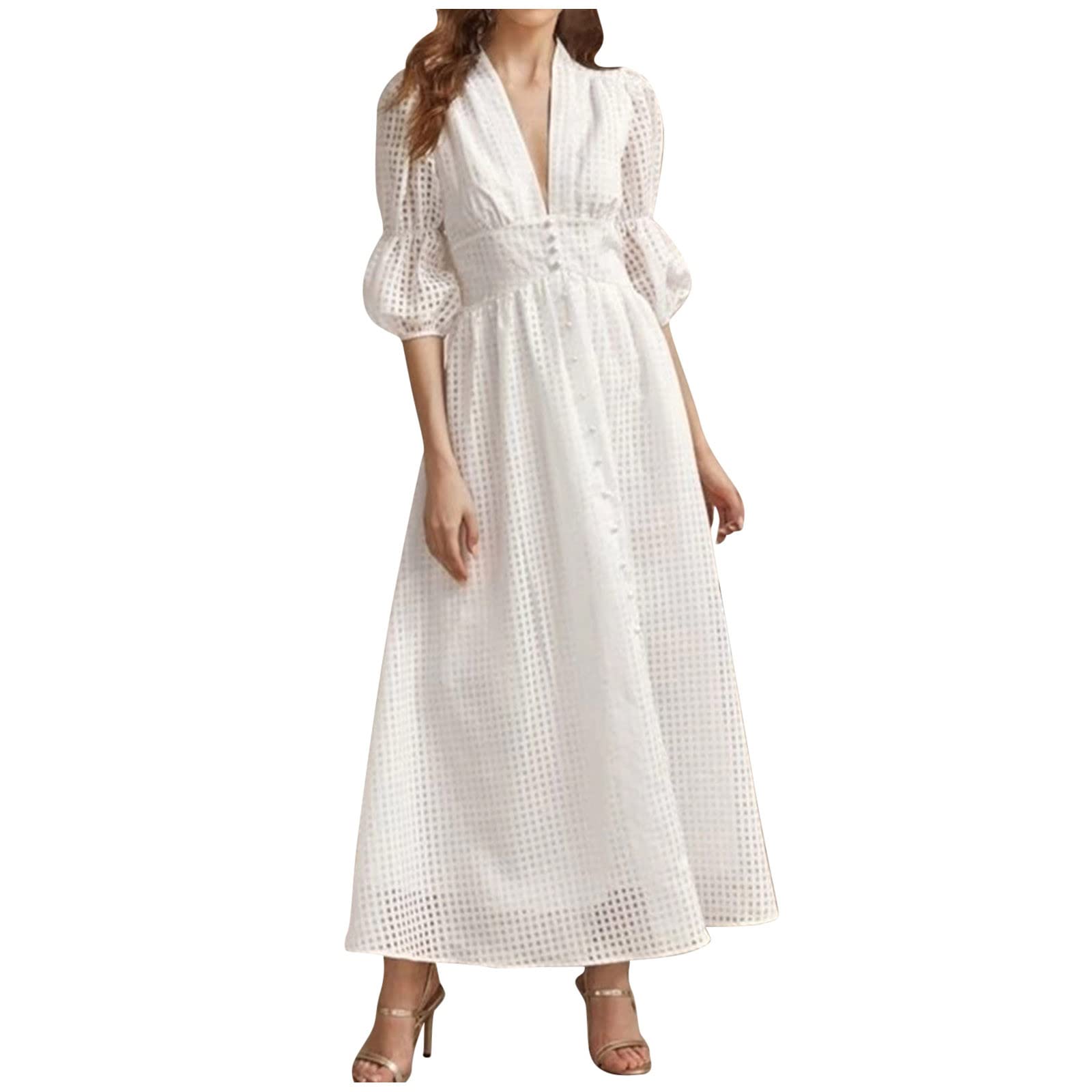 Elegant White Long Waist Knit Skirt for Women - Perfect for Weddings, Parties & Formal Events | High Plaid Design & Comfortable Fit
