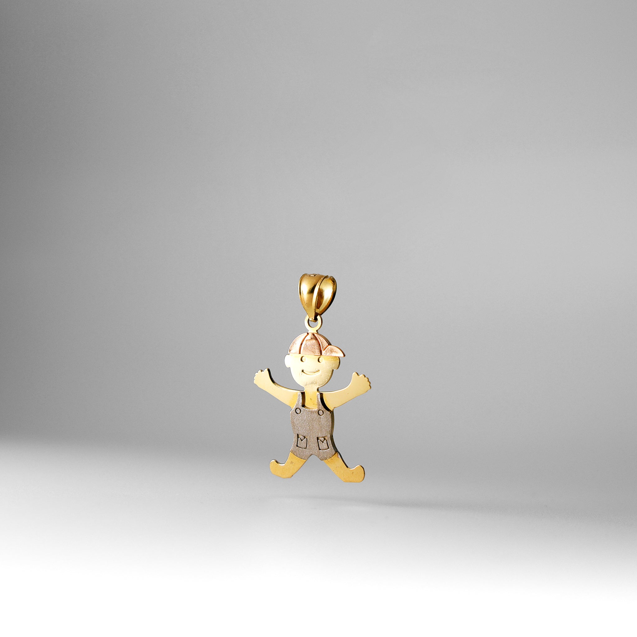 Gold Happy Smiley Boy Pendant Necklace - Model 2396 | Trendy Jewelry Gift for Boys, Teens & Kids | Perfect for Birthdays, Graduations & Special Occasions