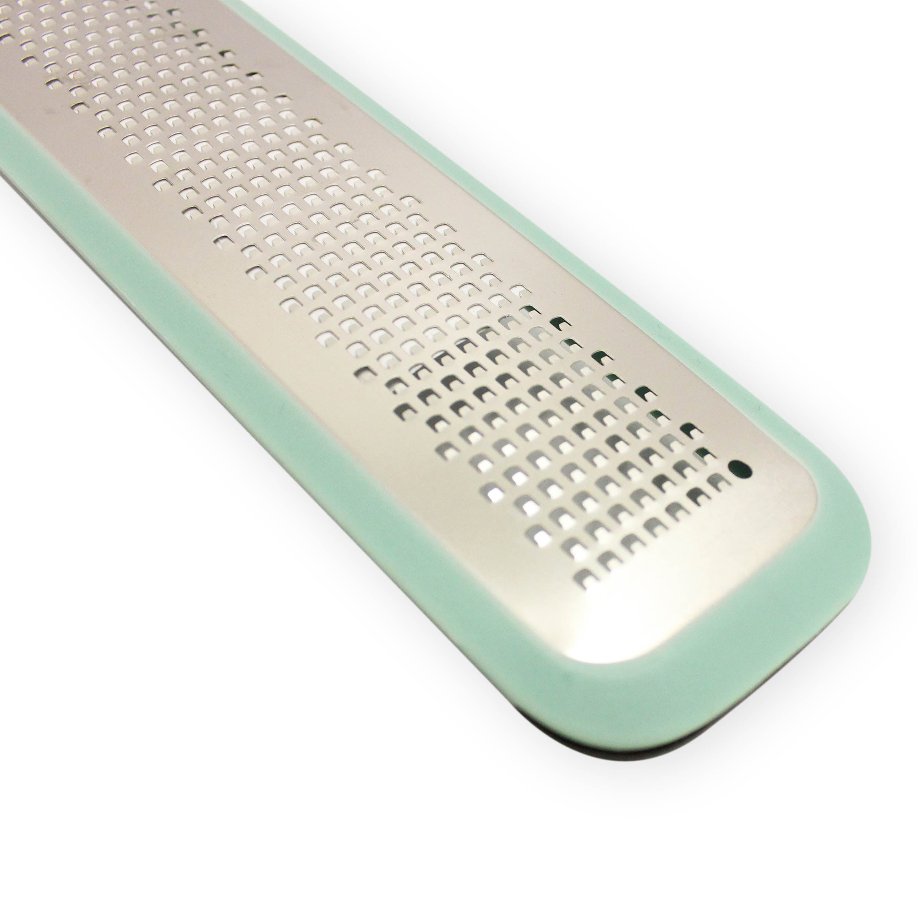 BergHOFF Leo Zester and Rasp Grater - Stainless Steel Microplane with Ergonomic Handle for Citrus, Cheese, Ginger & Chocolate - Perfect for Baking, Cooking & Garnishing (Mint Green)