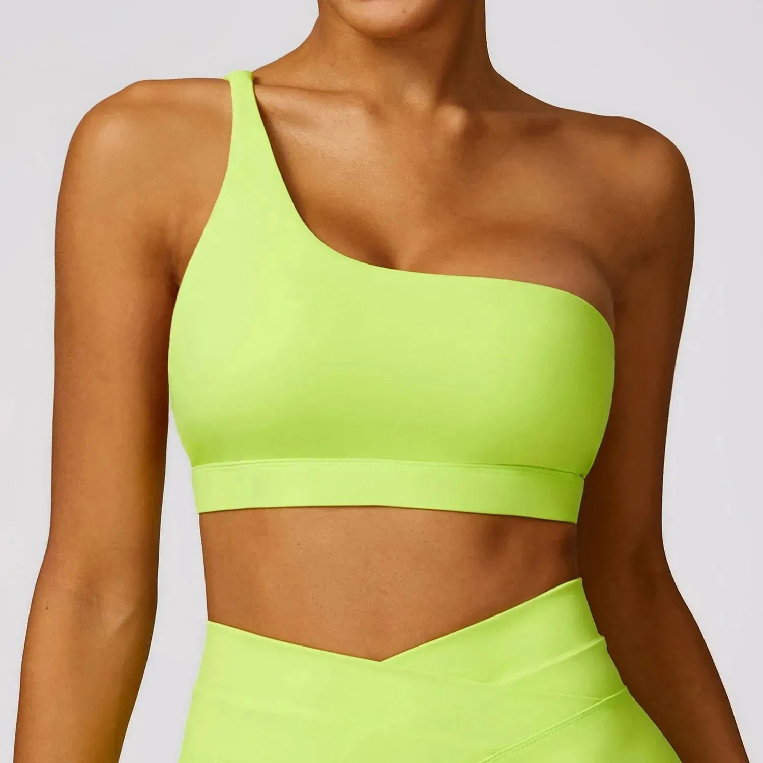 High Support One Shoulder Sports Bra for Women - Breathable Gym Bra with Shockproof Design, Backless Yoga Top for Fitness, Running & Workout - Perfect for Yoga, Pilates & High-Intensity Training