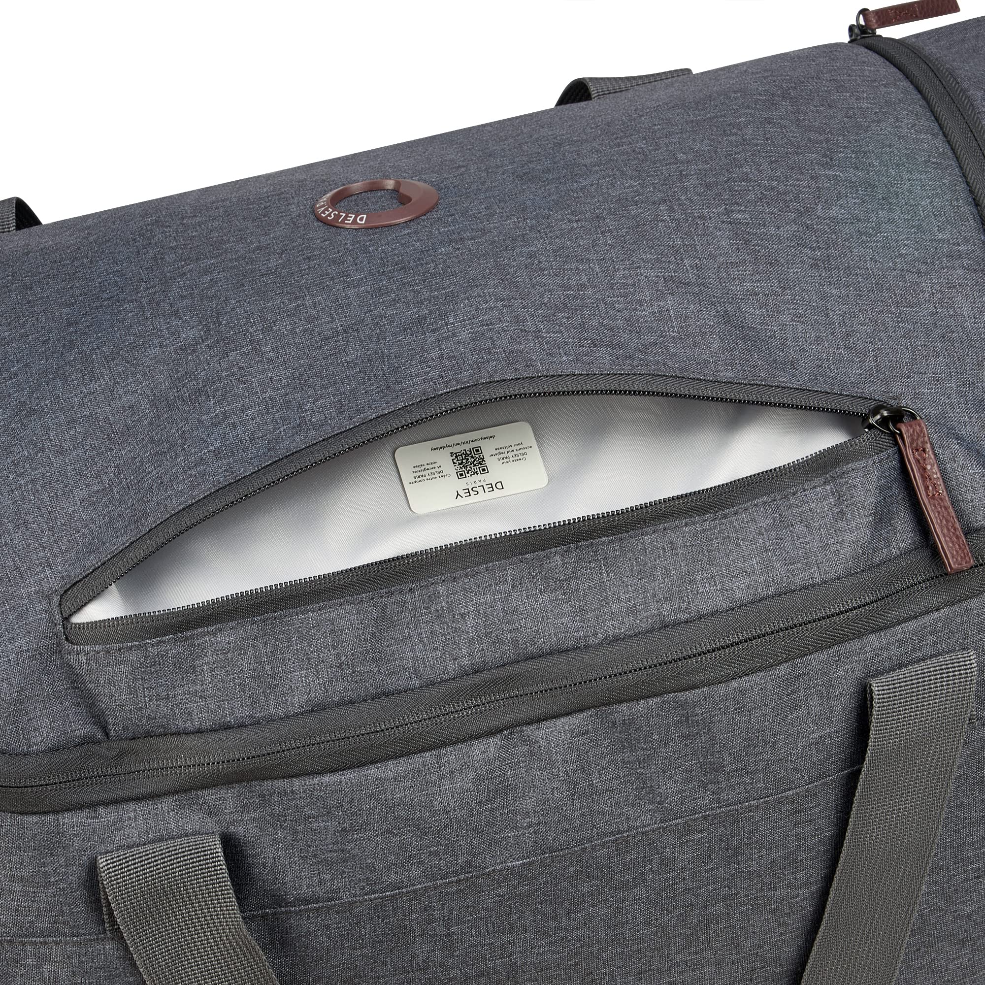 DELSEY Paris Maubert 2.0 Carry On Duffle Bag - Lightweight Travel Duffel with Wheels, Spacious Luggage for Airplane & Weekend Trips - Perfect for Business Travel & Gym Use