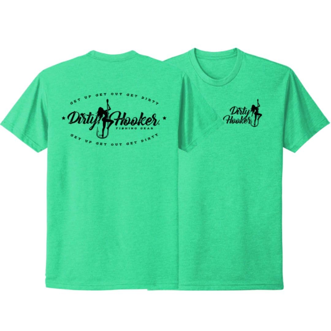 Dirty Hooker Fishing Shirts for Men & Women - Breathable Short Sleeve Cotton T-Shirts - UV Protection & Quick Dry - Perfect for Bass Fishing, Boat Trips & Outdoor Adventures
