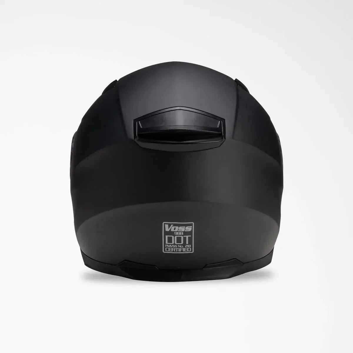 VOSS 988 MOTO 1 Matte Black Motorcycle Helmet - Full Face DOT Approved for Men & Women - Perfect for Street Biking, Racing, and Commuting