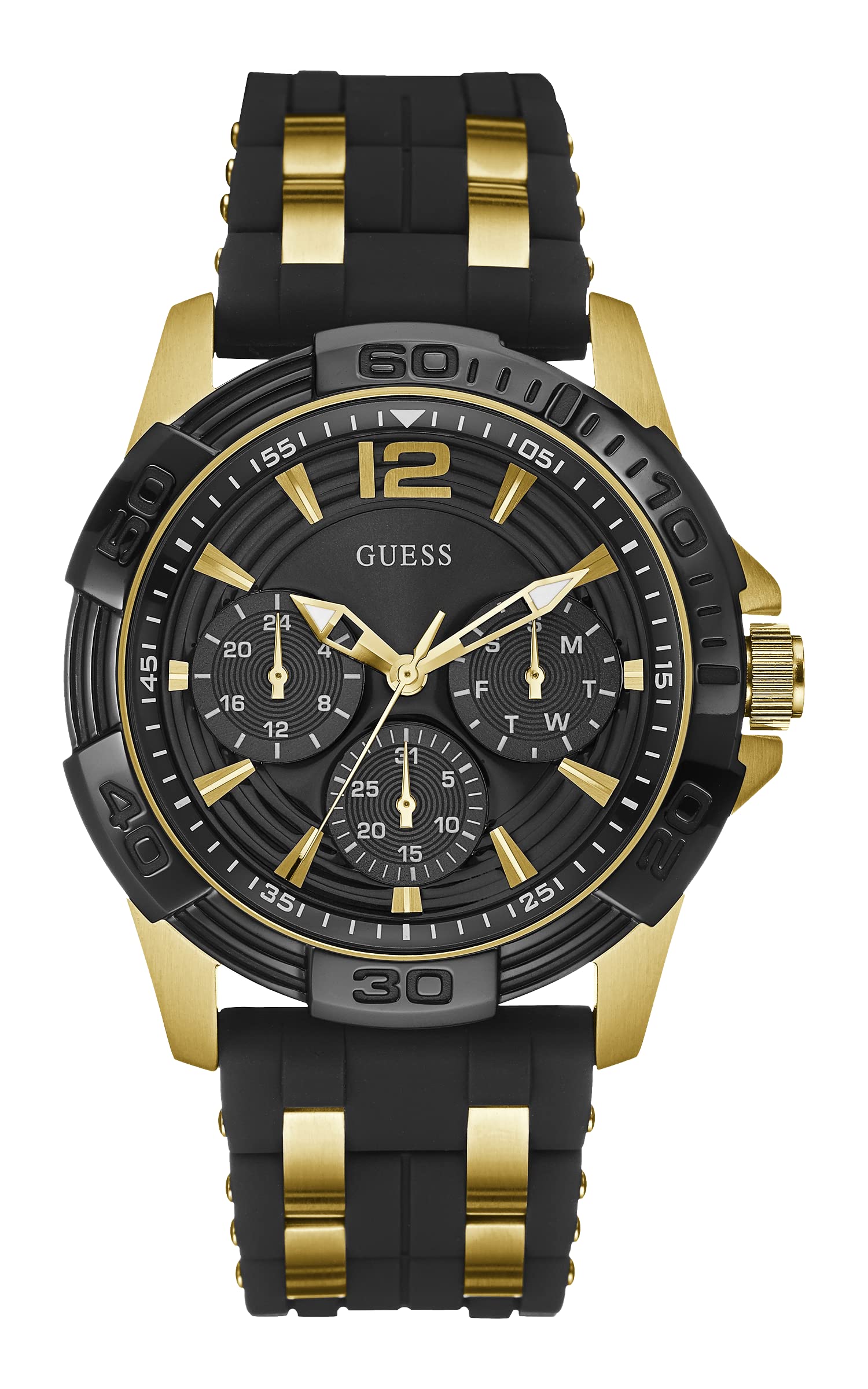 GUESS Iconic Blue Stainless Steel Watch - Water Resistant, Scratch Resistant Silicone Band - Perfect for Casual Wear, Office & Outdoor Activities