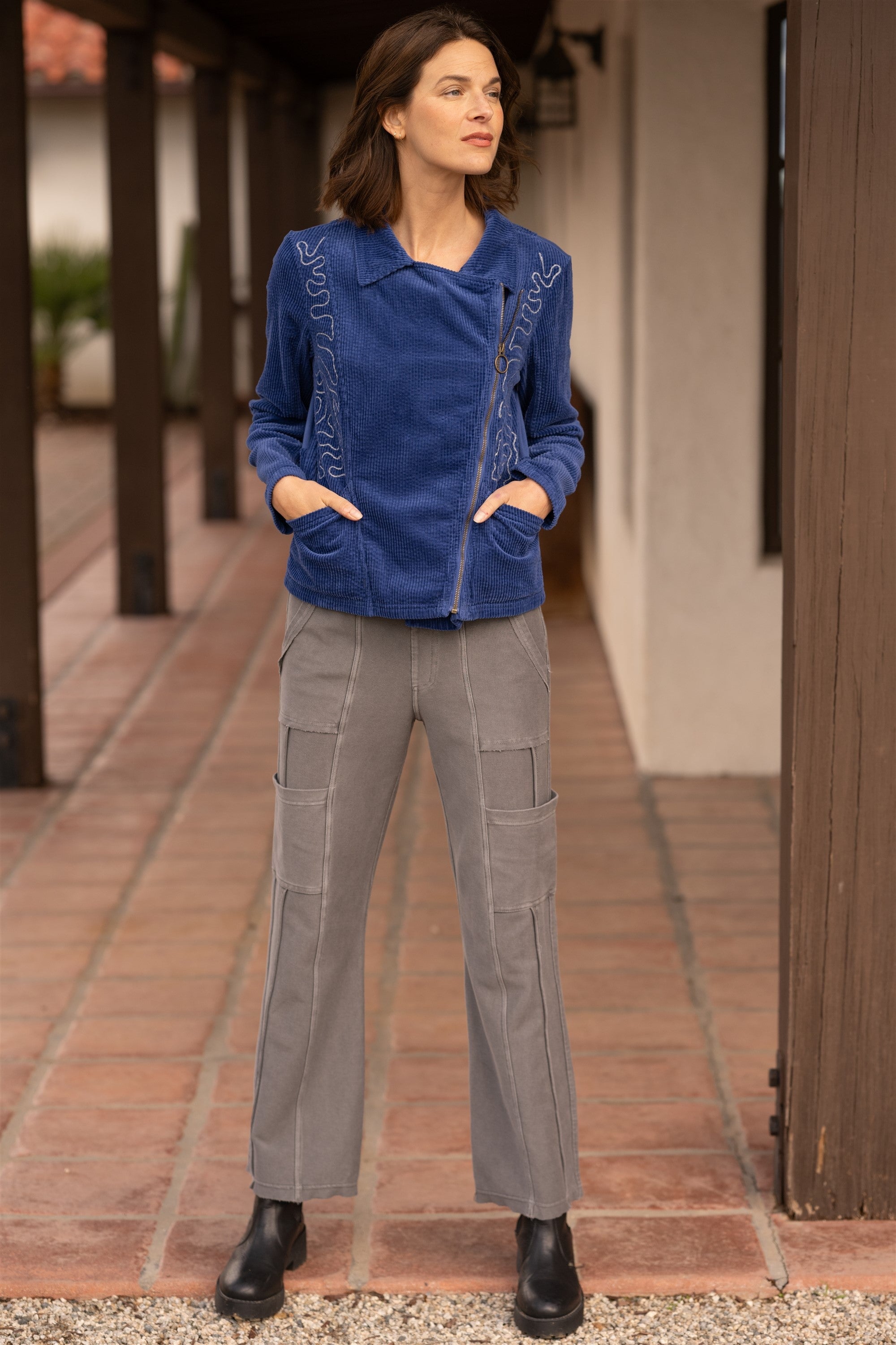 Kiah Flare Pants for Women - High Waisted Wide Leg Trousers in Smokehouse Pigment | Casual & Office Wear | Perfect for Work, Dates & Everyday Outfits
