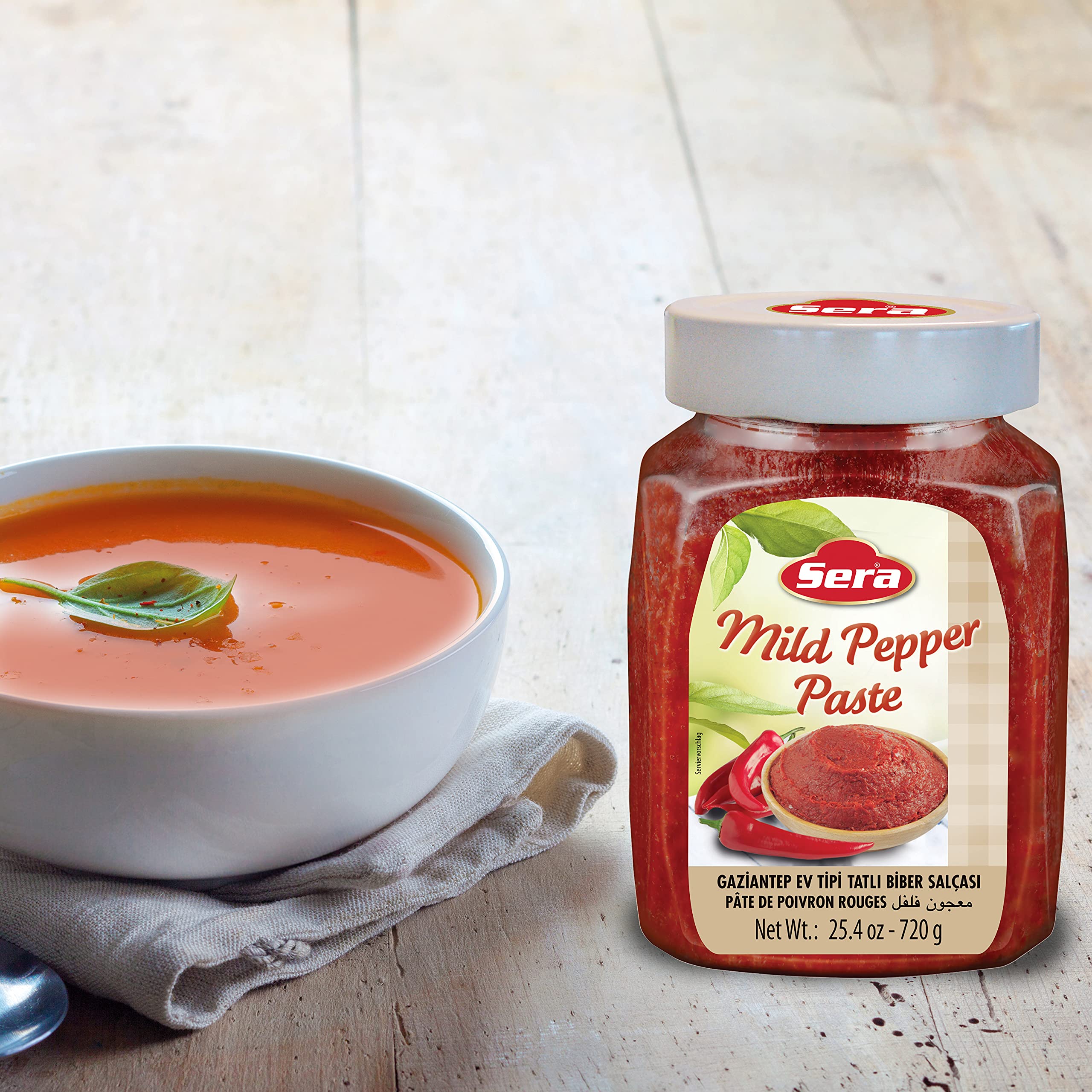 Sera Mild Pepper Paste 25.4 Oz (2 Pack) – Sugar-Free, No Artificial Preservatives – Add Spicy Flavor to Cooking, Sandwiches, Tacos & BBQ – Perfect for Home Chefs & Food Lovers
