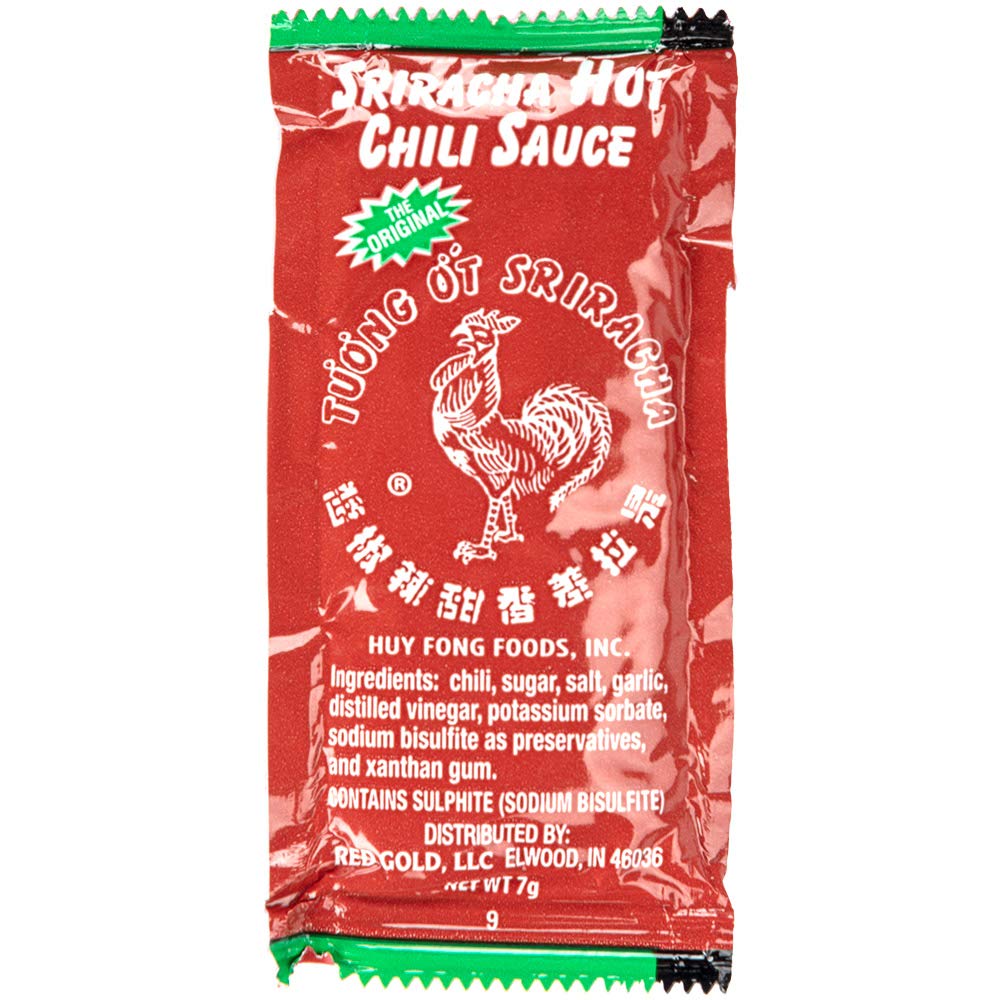 Huy Fong Sriracha Hot Chili Sauce Packets (75 Count, 7g Each) – Spicy Chili Sauce for Burgers, Tacos, Noodles & Asian Cuisine