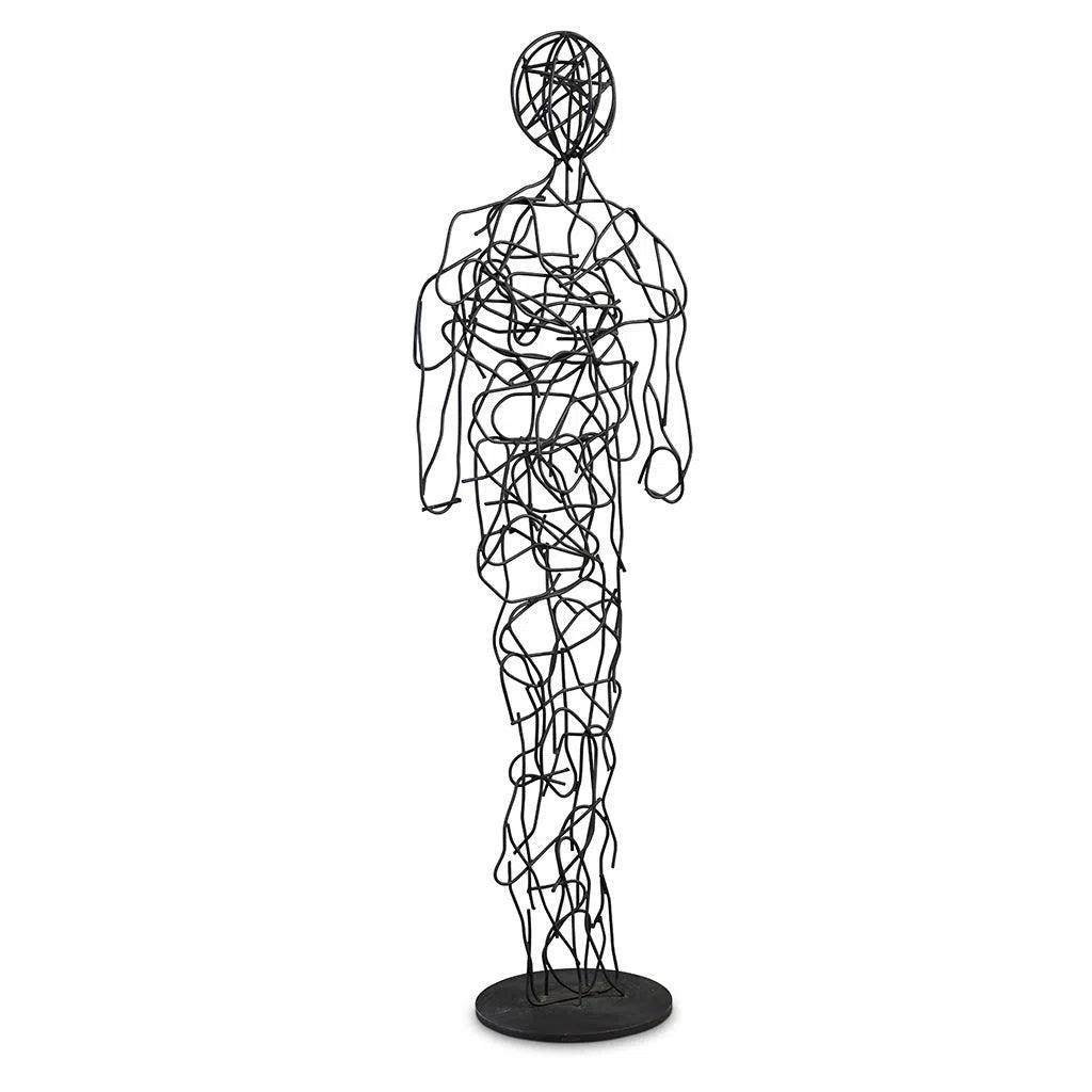 64-Piece Mister Metal Black Sculpture Set - Elegant Home & Office Decor for Modern Spaces | Perfect for Living Room, Bedroom, and Office Display