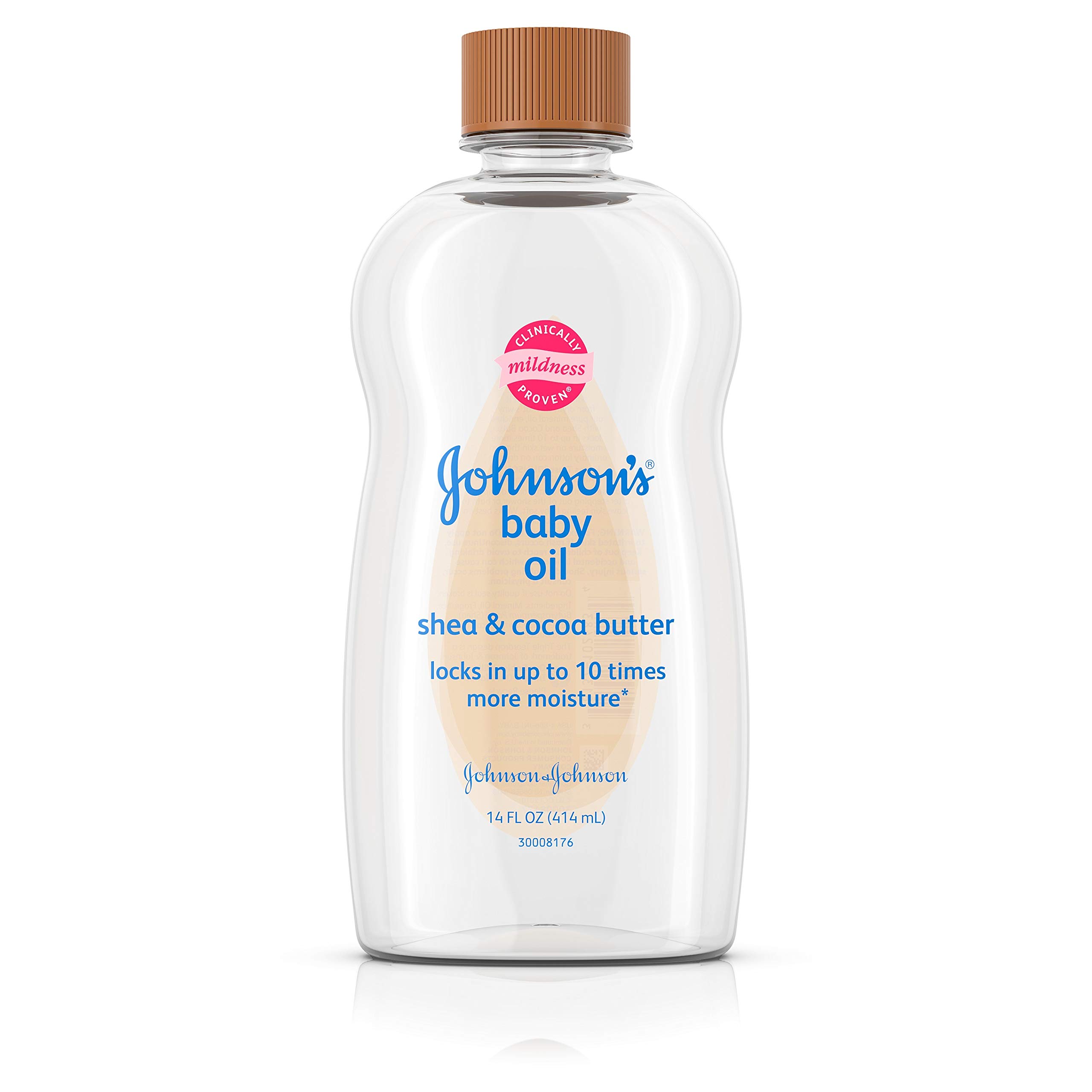 Johnson's Baby Oil with Shea & Cocoa - 14oz for Baby Massage & Skin Care