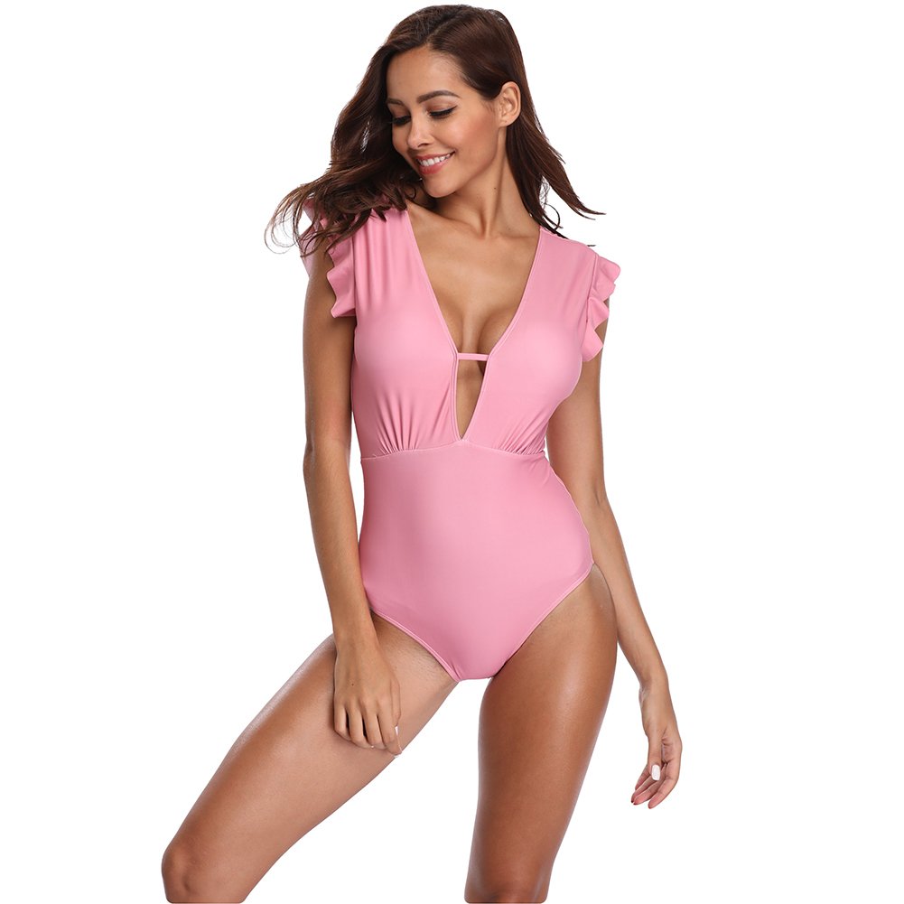 Sexy Women's One Piece Monokini Swimwear - Long Sleeve Bathing Suit for Beach, Pool & Summer Vacations | UV Protection Swimsuits for Women