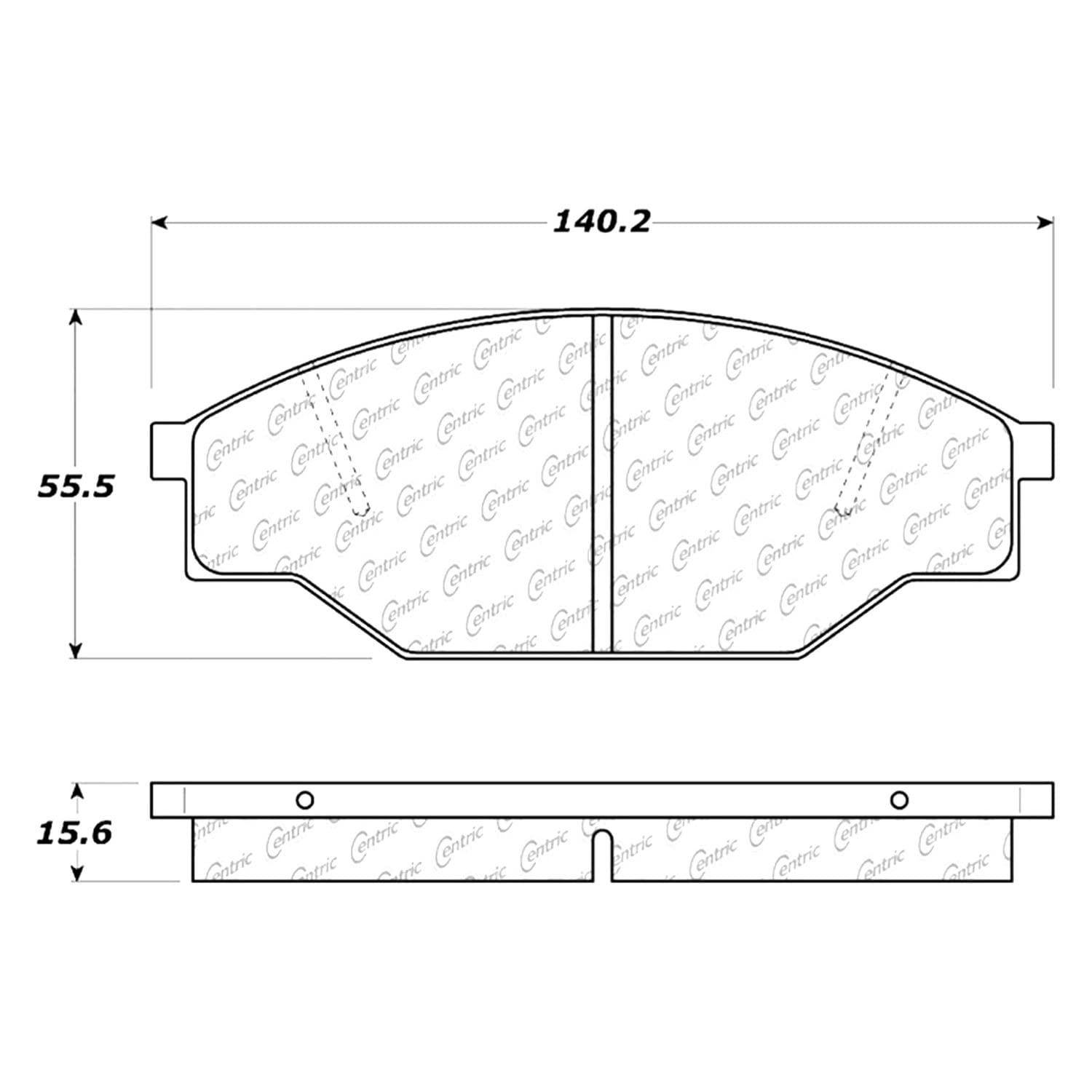 PosiQuiet Ceramic Brake Pads 105.03030 - High-Performance, Low-Noise Braking for Cars, Trucks & SUVs - Perfect for Daily Commuting & Highway Driving