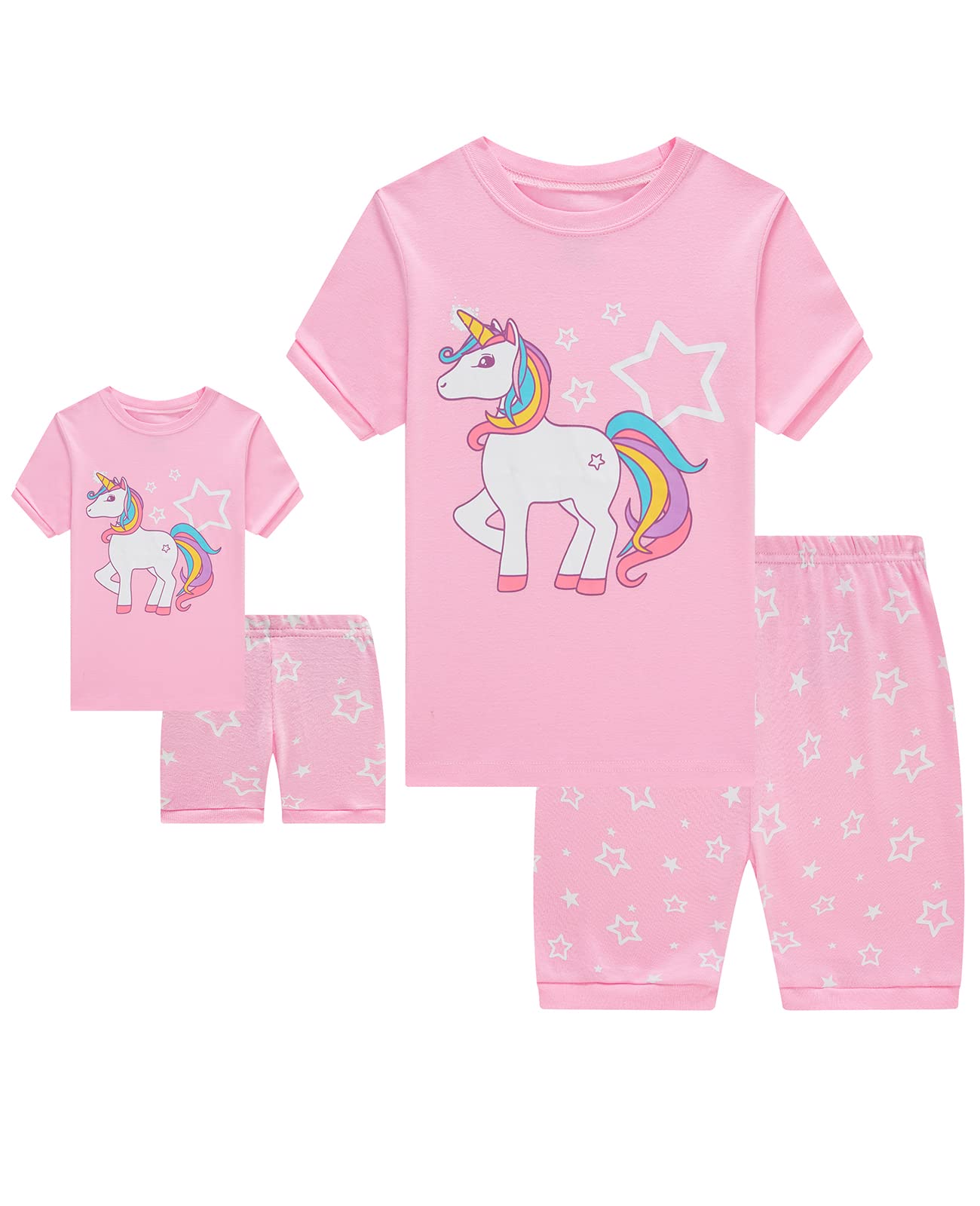 Baby Girls' Matching Pajama Set with Doll - Soft Cotton Toddler Sleepwear for Christmas & Holidays | Perfect for Family Photos, Bedtime & Cozy Winter Nights