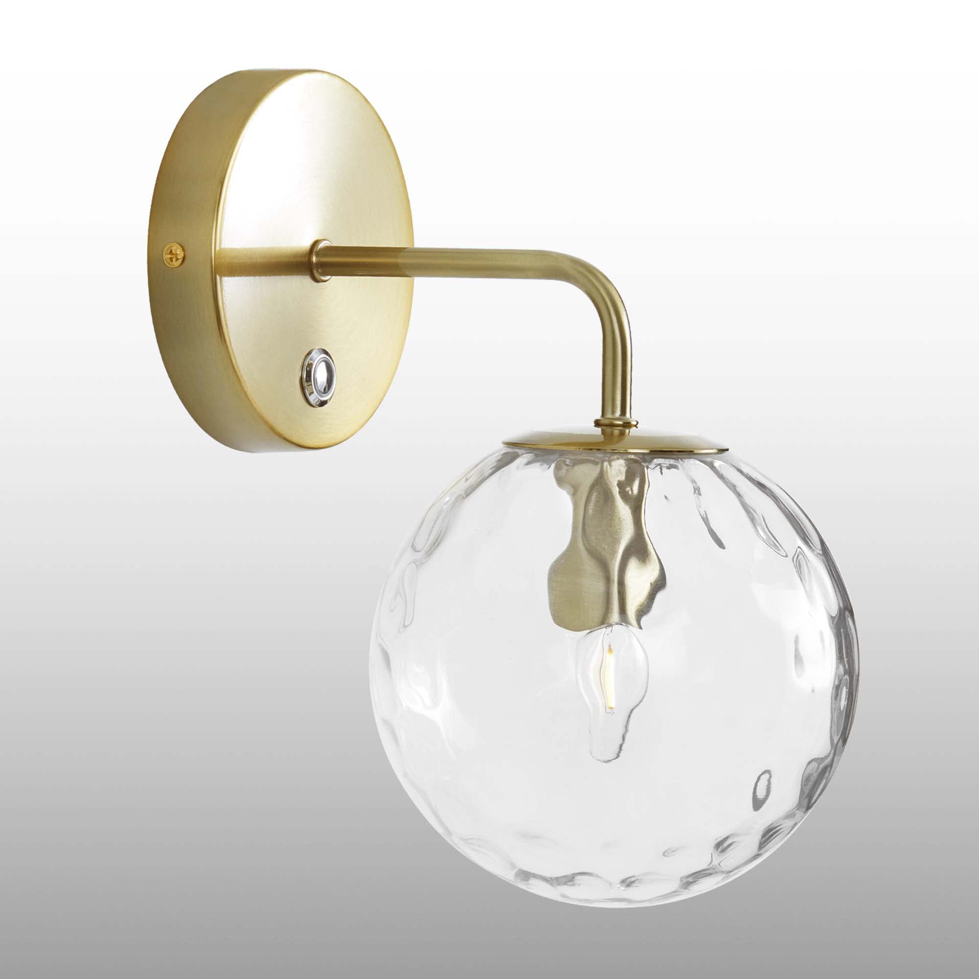 Teamson Home Heidi Wall Sconce - Gold Finish, Vintage Style Wall Light Fixture for Bedroom, Living Room, or Hallway Decor