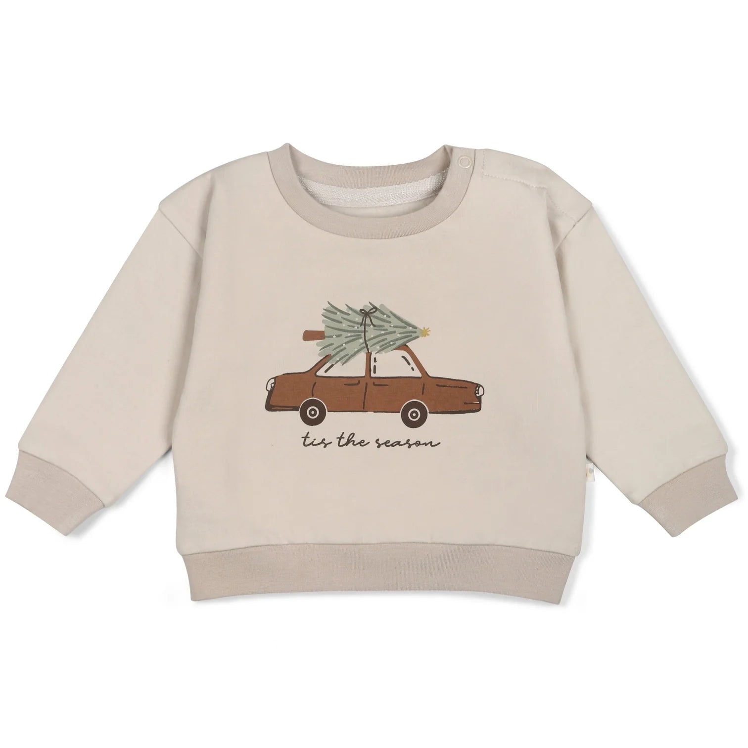 Cozy Christmas Sweatshirt & Olive Green Pants Set - Holiday Outfit for Family Photos & Festive Gatherings