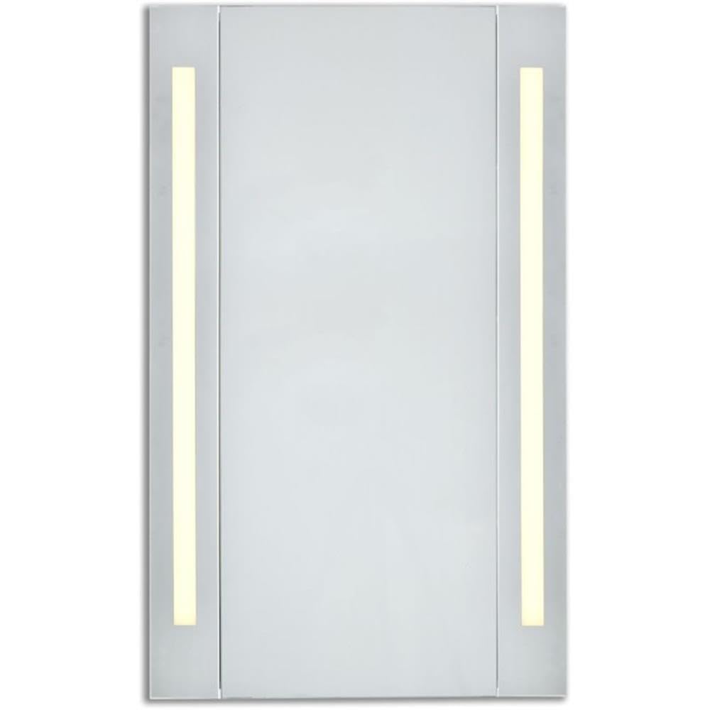 Elegant Rectangle Medicine Cabinet with 20W LED Lighting - Bathroom Mirror Storage Organizer for Makeup & Essentials | Perfect for Modern Home Decor, Vanity & Bathroom Organization