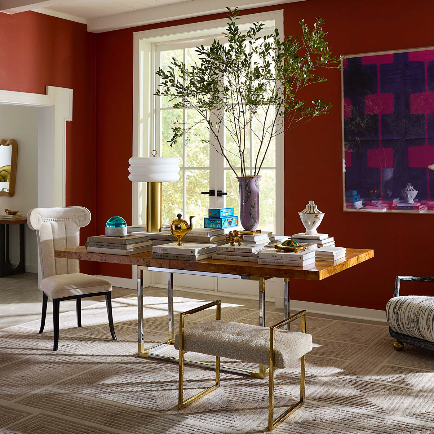 Modern Bond Dining Table - Solid Wood Kitchen Table for 6 - Perfect for Family Dinners & Entertaining Guests
