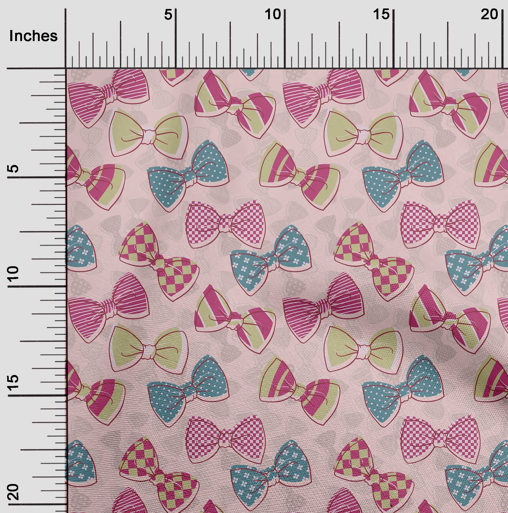 Premium 100% Cotton Flex Light Pink Fabric for Kids Bow Ties, Quilting & Sewing Projects - 40
