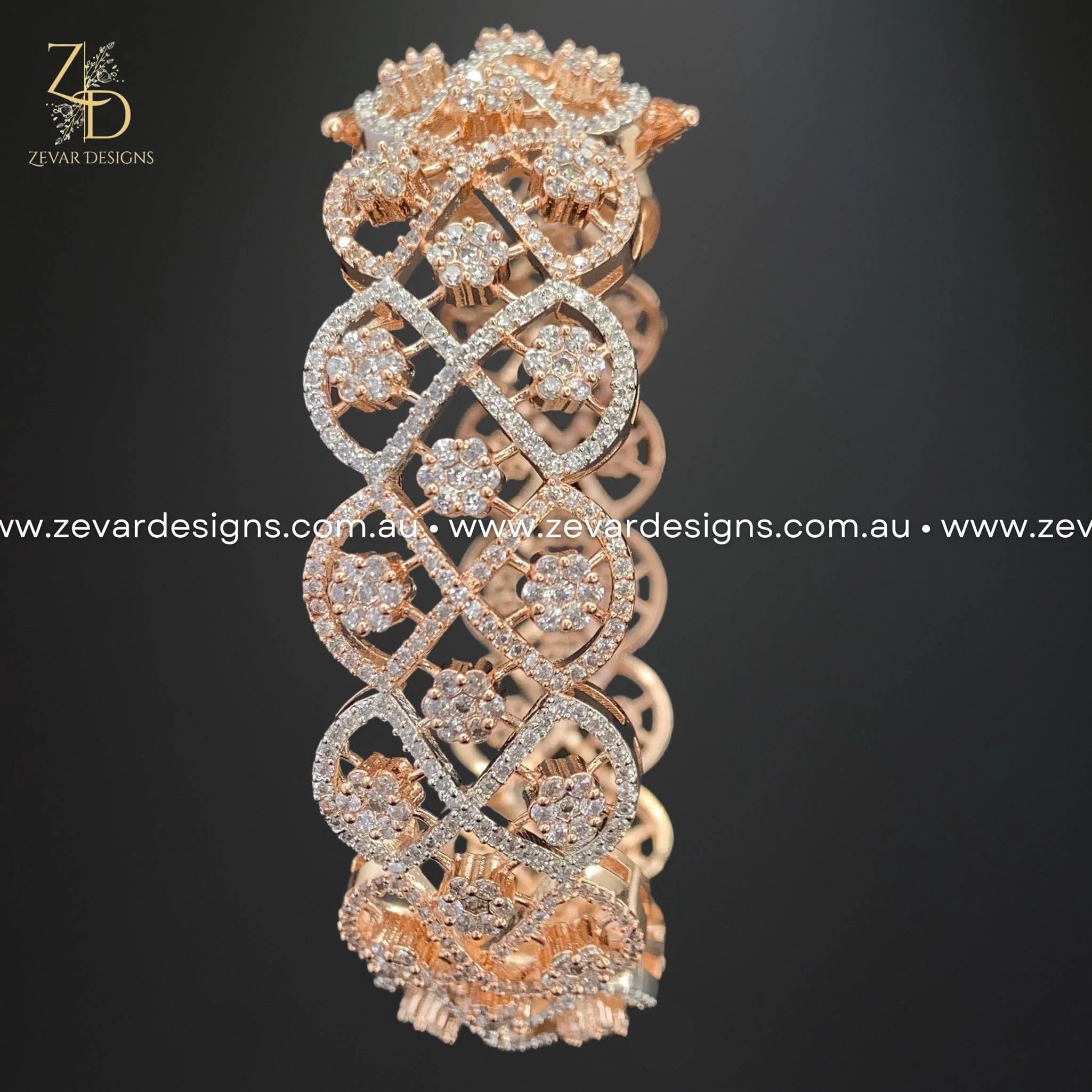 Rose Gold AD/Zircon Bracelet for Women - Elegant Fashion Jewelry for Parties, Weddings & Everyday Wear
