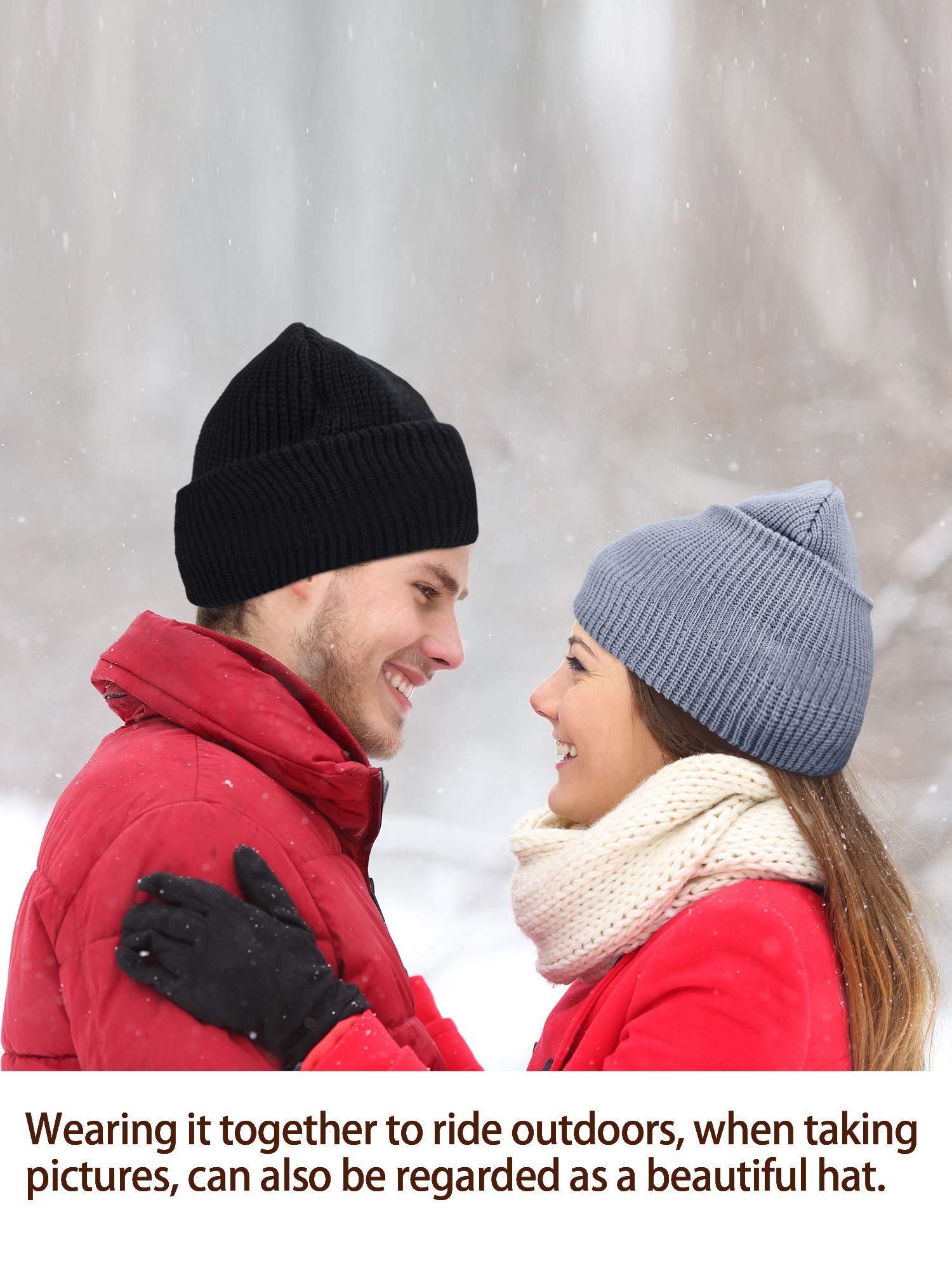 Geyoga 2 Hole Knitted Ski Mask - Winter Full Face Cover Balaclava for Men & Women - Warm Breathable Outdoor Sports Face Mask for Skiing, Snowboarding, Motorcycling & Hiking