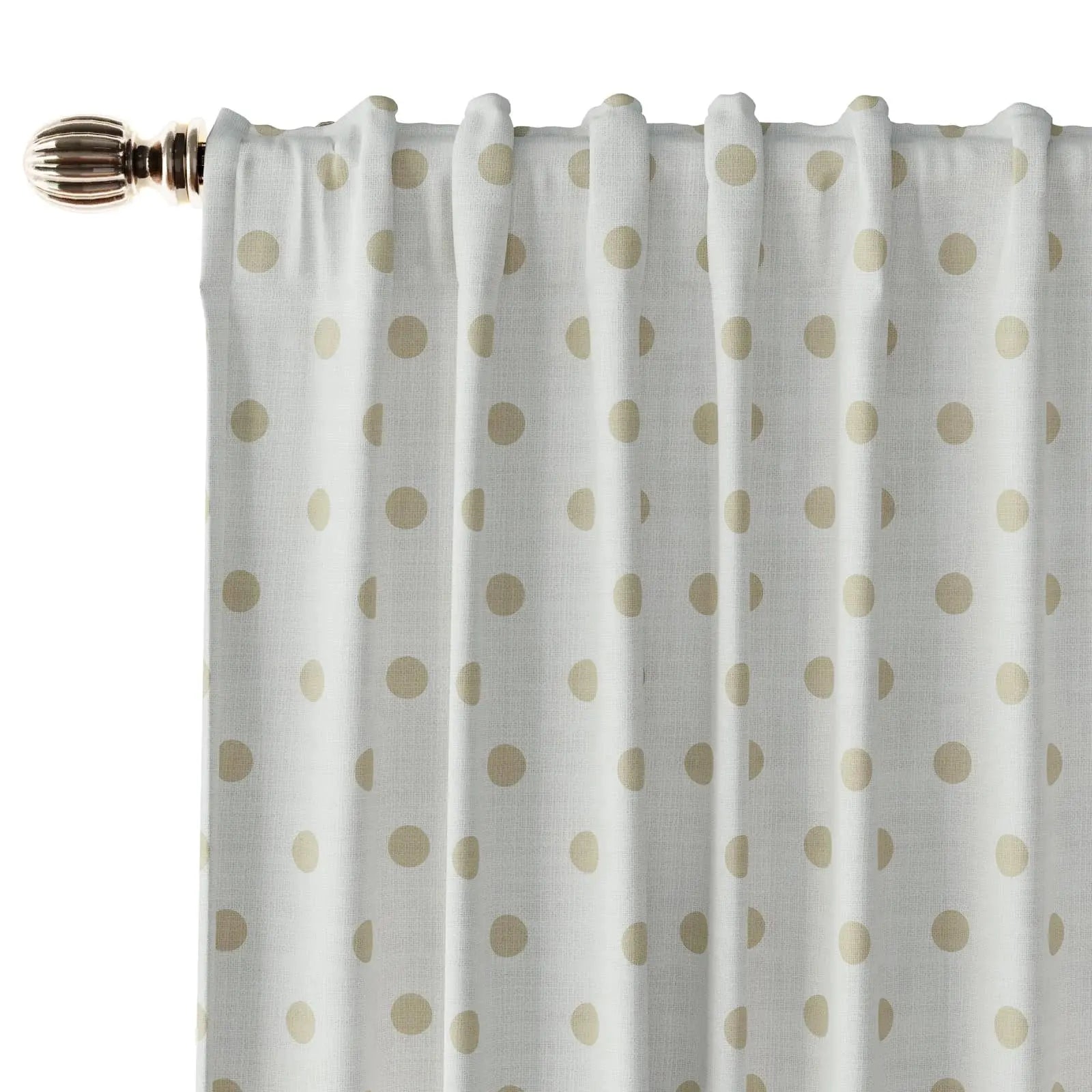 Stefana Silver Print Linen Curtains - Soft Top Blackout Drapes for Living Room & Bedroom Window Treatments