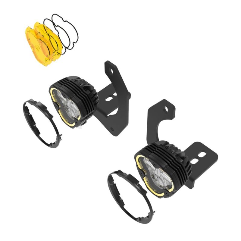 FLEX ERA® 3 Dual Mode SAE Fog LED Light Pods - 2 Light Master Kit for Jeep JK/JL/JT Steel Bumpers | Off-Road Lighting for Adventure & Night Driving