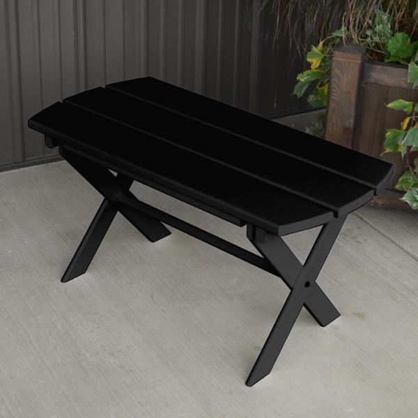 A & L Furniture Yellow Pine Folding Coffee Table - Rustic Wooden Side Table for Living Room, Patio, or Small Spaces - Perfect for Coffee, Books, and Decor