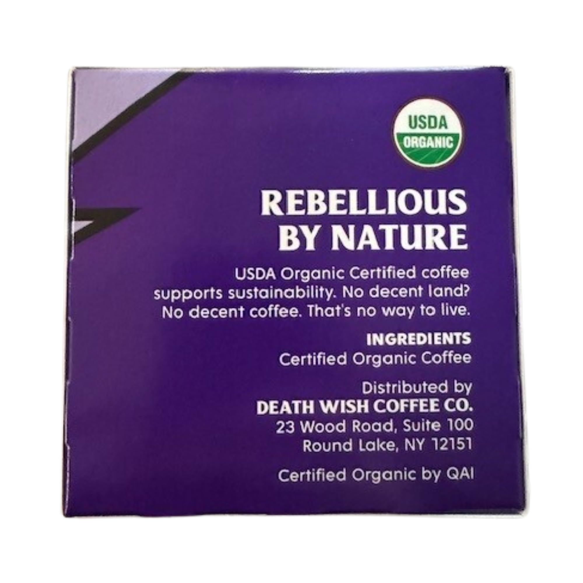 Death Wish Coffee Co. Espresso Roast Single Serve Coffee Pods - Strongest Fair Trade Organic Coffee (10 Count) - Perfect for Home & Office Brewing