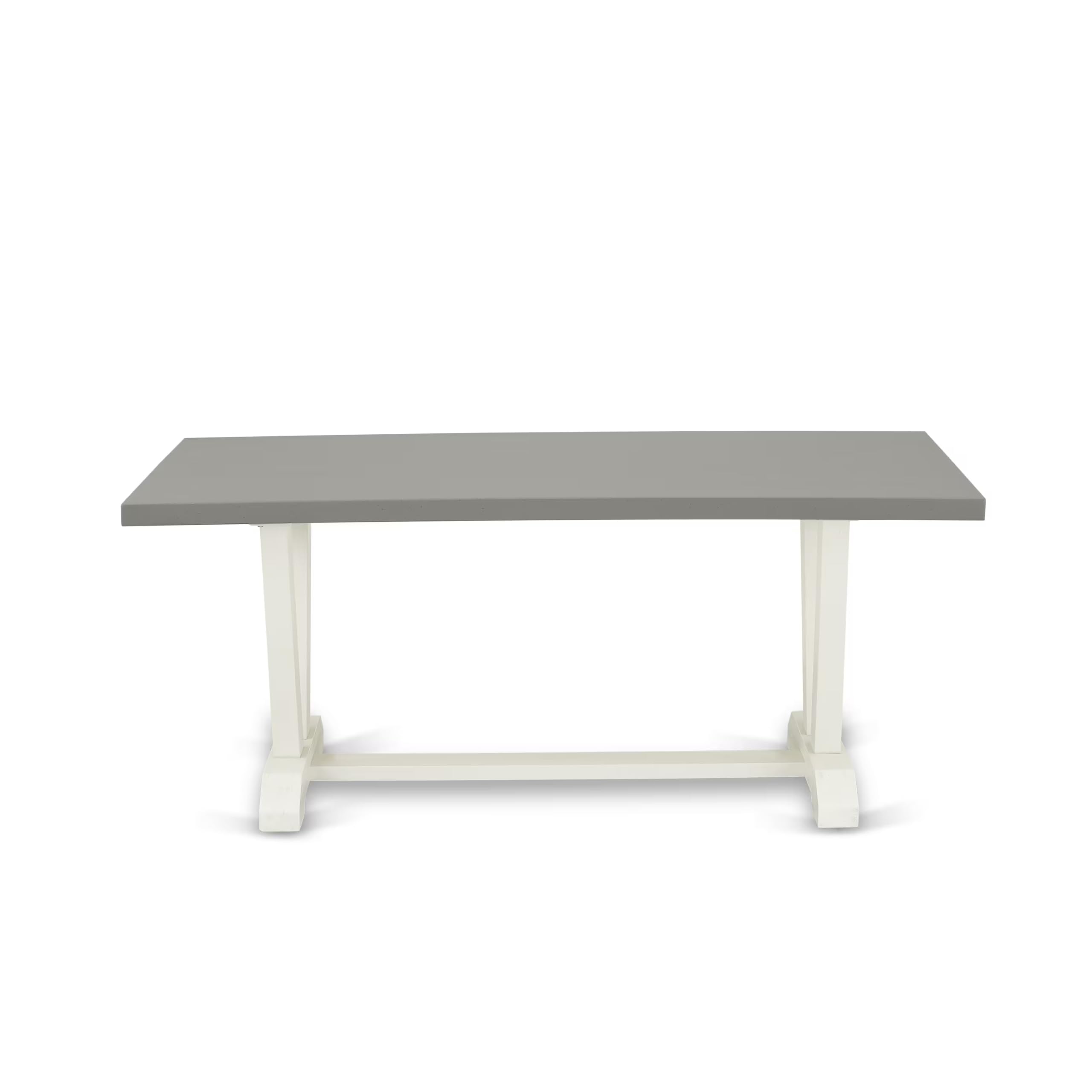 East West Furniture 5-Piece Kitchen Table Set for 4 - 40x72 Inch Rectangle Dining Table with V-Legs & 4 Baby Blue Linen Fabric Parson Chairs, Multi-Color | Perfect for Small Dining Rooms, Breakfast Nooks, and Cozy Family Meals