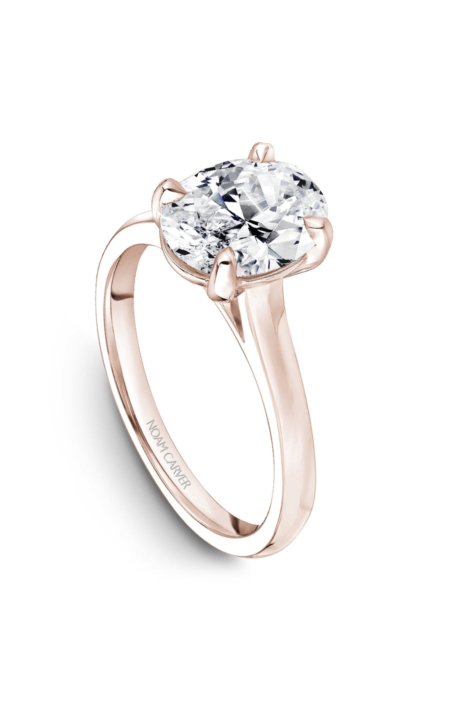 Noam Carver B353 03RA Bridal Engagement Ring - 14K White Gold Diamond Wedding Band for Women - Perfect for Proposals, Anniversaries & Romantic Occasions