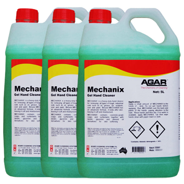 Mechanix 5Lt Gel Workshop Hand Cleaner - Heavy Duty Industrial Hand Wash for Mechanics, Auto Repair & DIY Projects - Removes Grease, Oil & Dirt - Ideal for Garage, Workshop & Construction Sites