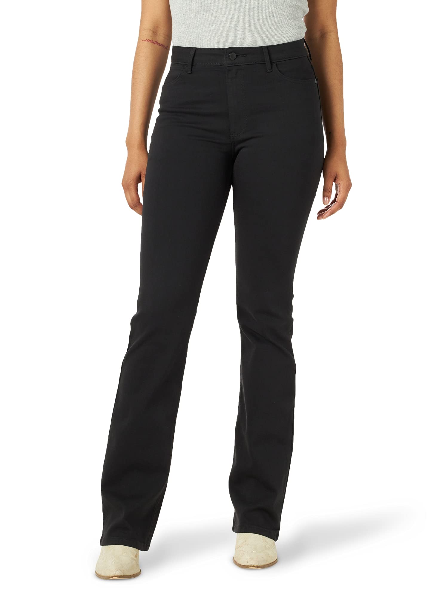 Wrangler Women's High Rise Bold Boot Cut Jeans - Classic Denim Pants for Casual Wear, Work & Western Style Outfits