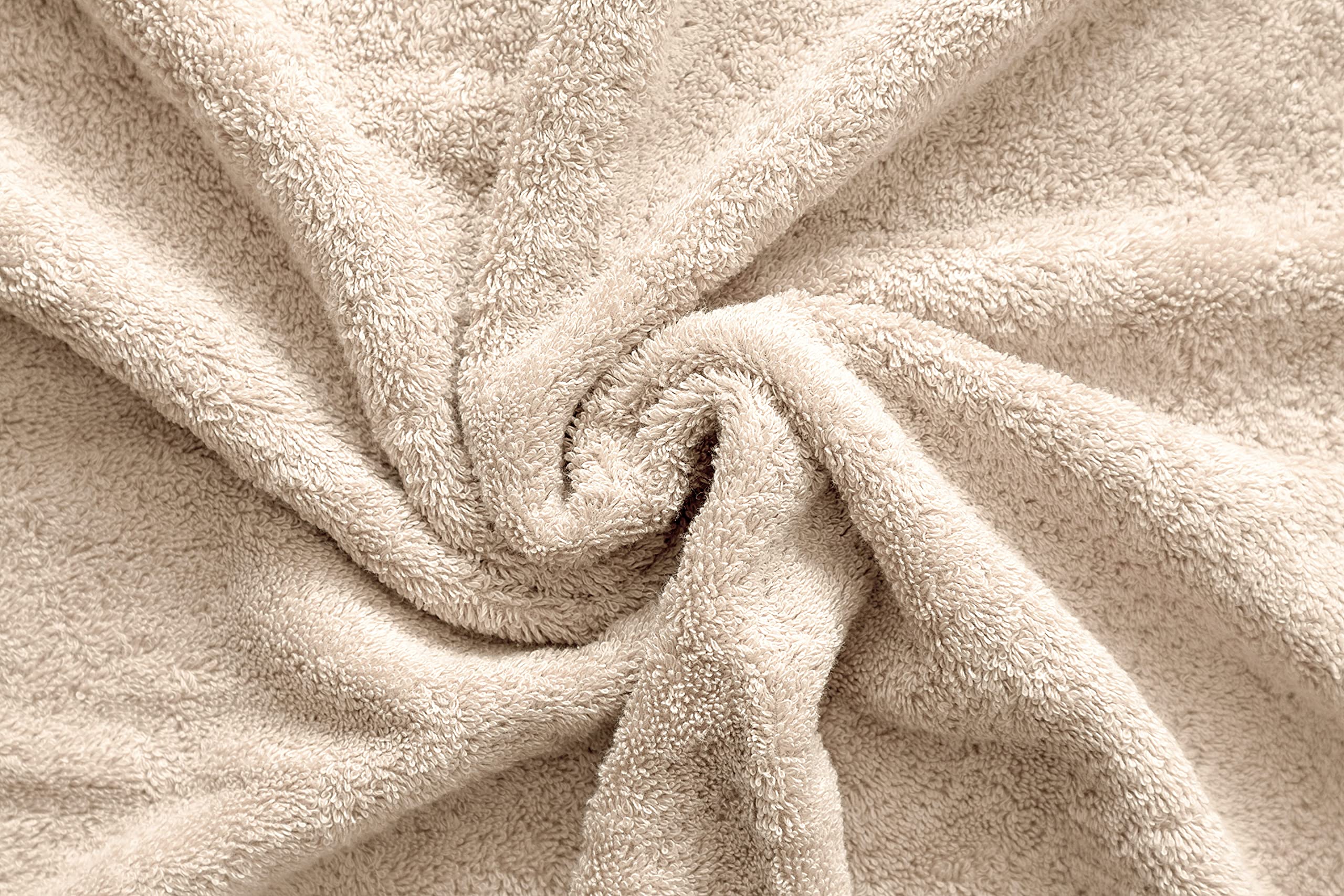 Premium 100% Cotton Turkish Hand Towels Set of 4 - Ultra Soft & Absorbent Bathroom Hand & Face Towels in Beige - Perfect for Guest Bathrooms, Spa Days & Everyday Luxury