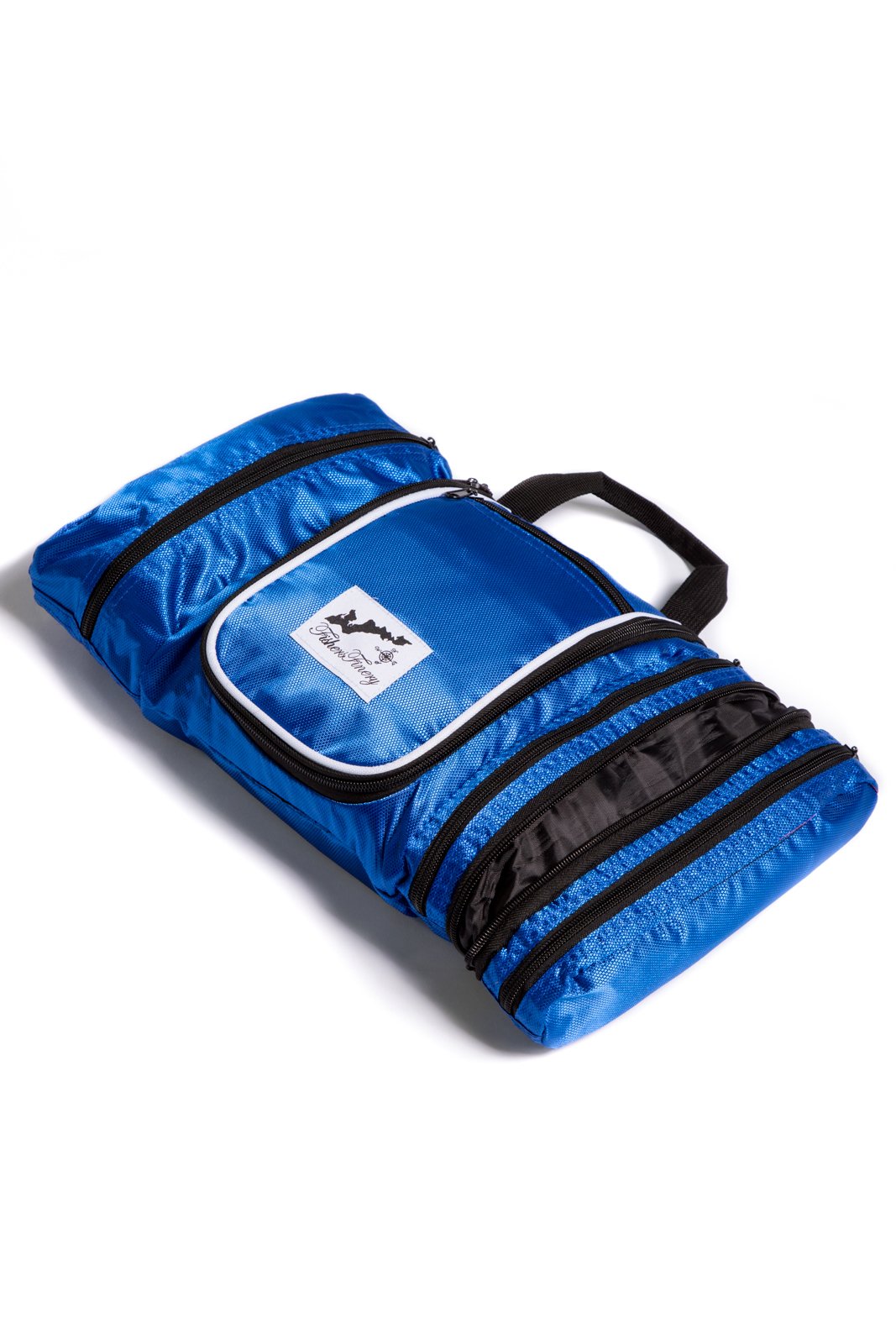 Fishers Finery Hanging Toiletry Bag for Travel - Waterproof Bathroom Organizer with Multiple Pockets, Portable Cosmetic Bag (Blue) - Perfect for Camping, Gym & Airplane Carry-On Essentials