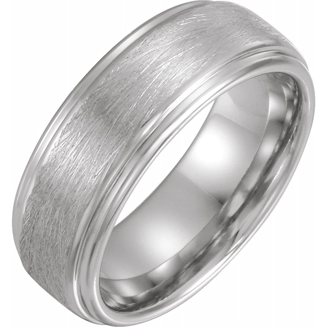 Cobalt Polished Flat Edge Comfort Fit Wedding Band Ring for Women & Men - Brushed Finish, Durable & Hypoallergenic - Perfect for Everyday Wear, Anniversaries & Gifts