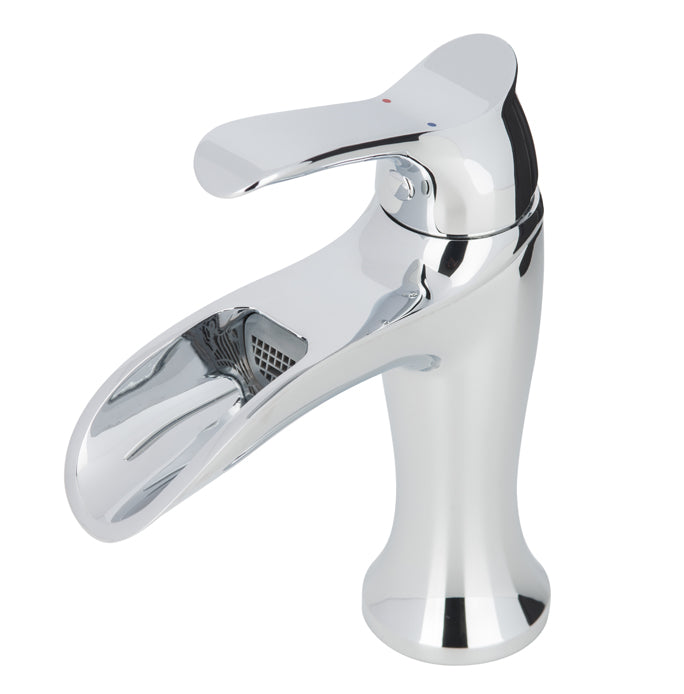 Eleganzia Series Single Lever Chrome Bathroom Faucet - Modern Water-Saving Design for Vanity, Sink & Powder Room Installation