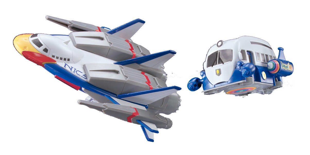 Bandai Duck Shuttle & Lightning TM Caravan - Lightning Eleven GO VS Corrugated Cardboard Military Secret W for Theater - Perfect for Anime Collectors and Battle Scene Displays