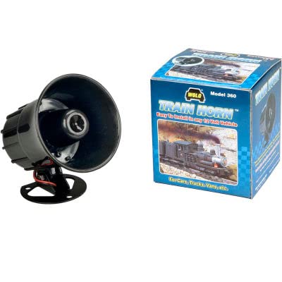 WOLO Train Horn with 3 Electronic Sounds - 360° Loud Air Horn for Trucks, Cars & Motorcycles | Perfect for Emergency Alerts & Off-Road Adventures