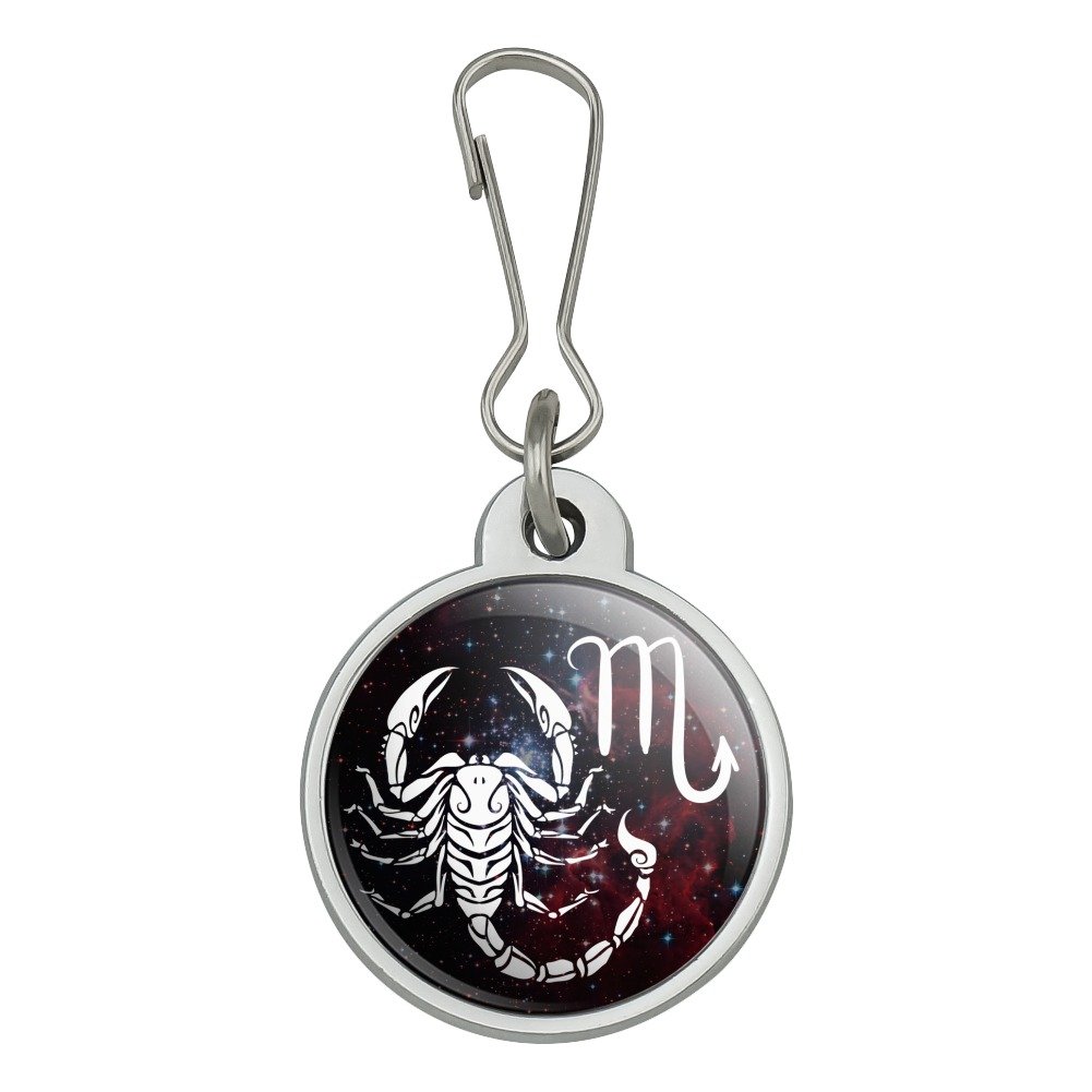Scorpio Zodiac Sign Space-Themed Zipper Pull Charm - Horoscope Accessory for Handbags, Purses, Luggage & Backpacks | Perfect Gift for Scorpio Lovers & Astrology Enthusiasts