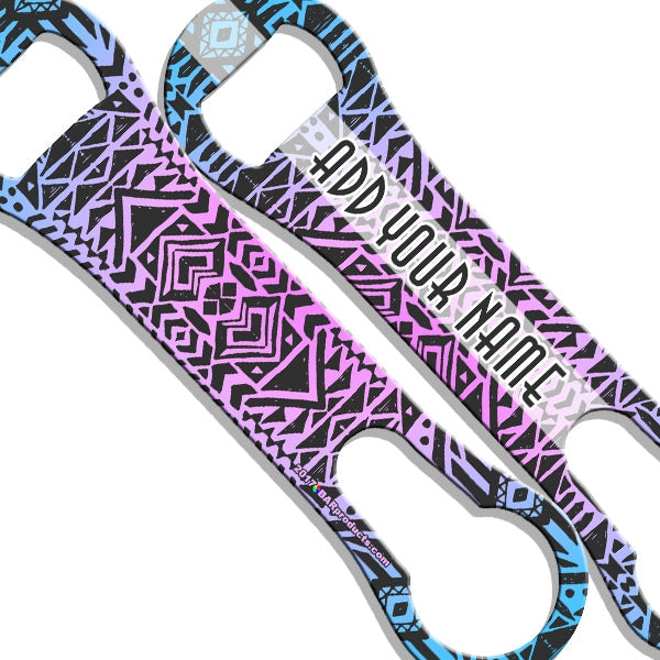 V Rod® Bottle Opener - Boho Aztec Design Personalized Bottle Opener for Beer, Wine & Soda - Perfect for Parties, BBQs, Camping & Home Bar Accessories