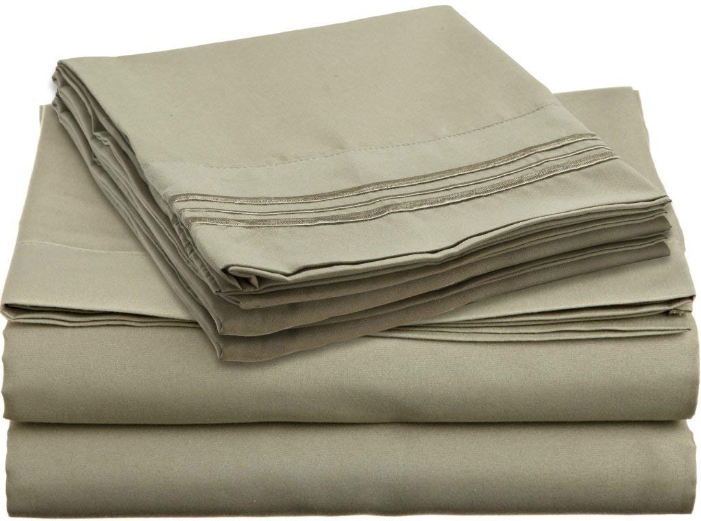 Premium 1800 Thread Count Brushed Microfiber Queen Bed Sheets Set - Ultra Soft, Breathable & Cooling Hypoallergenic Bedding - 4pc Deep Pocket (16