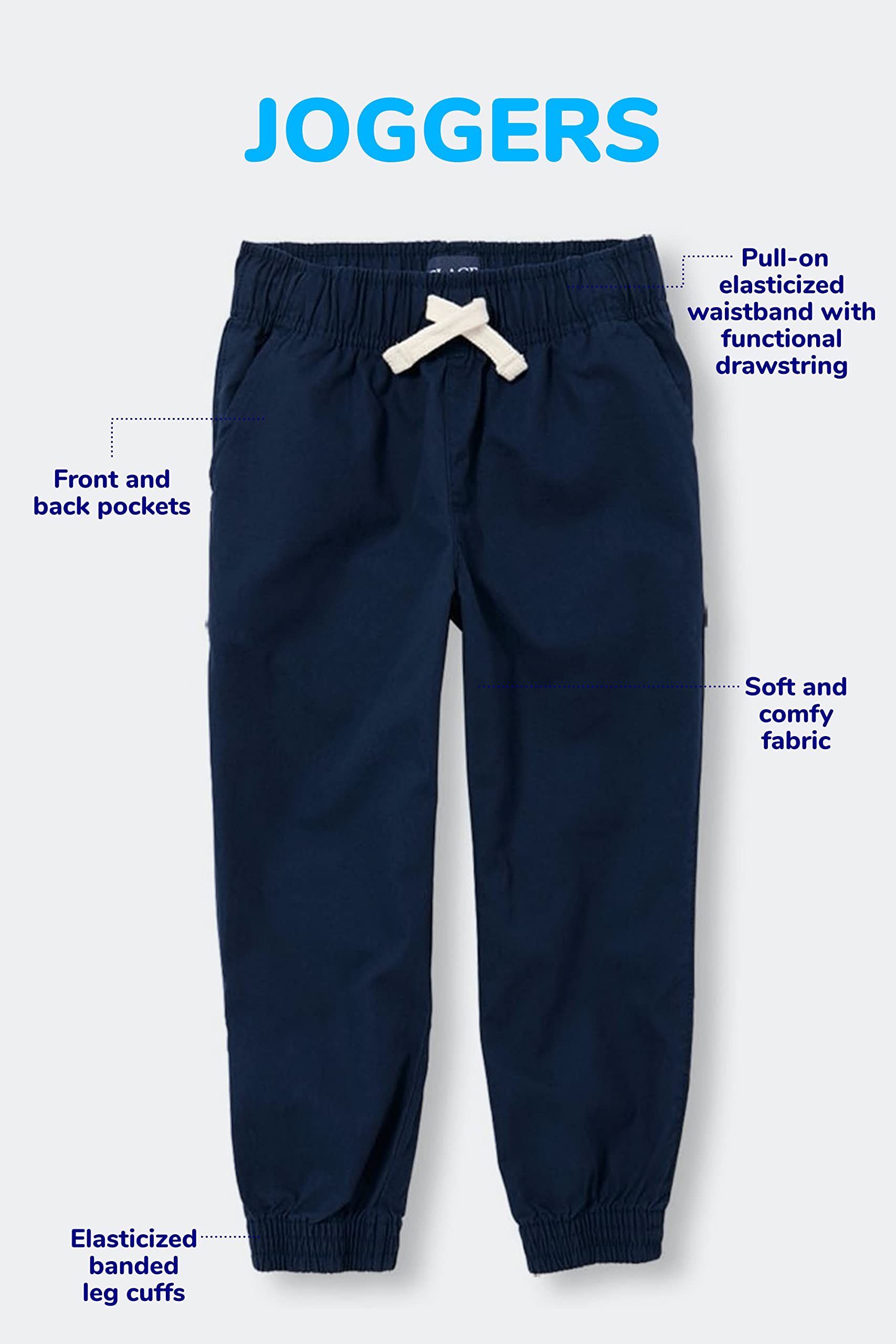 Baby Boys Jogger Shorts - Comfortable Pull-On for Play & Outings