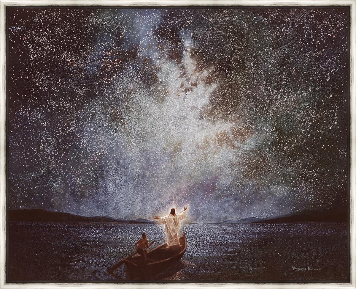 Calm and Stars Large Wall Art - Modern Abstract Canvas Painting for Living Room, Bedroom & Office Decor | Perfect for Home, Apartment & Workspace Aesthetic
