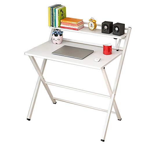 HUOQILIN Foldable Study Desk - Portable Computer Table for Home Office, Free Assembly, Compact Design (Color: C) | Perfect for Small Spaces, Dorm Rooms & Workspaces