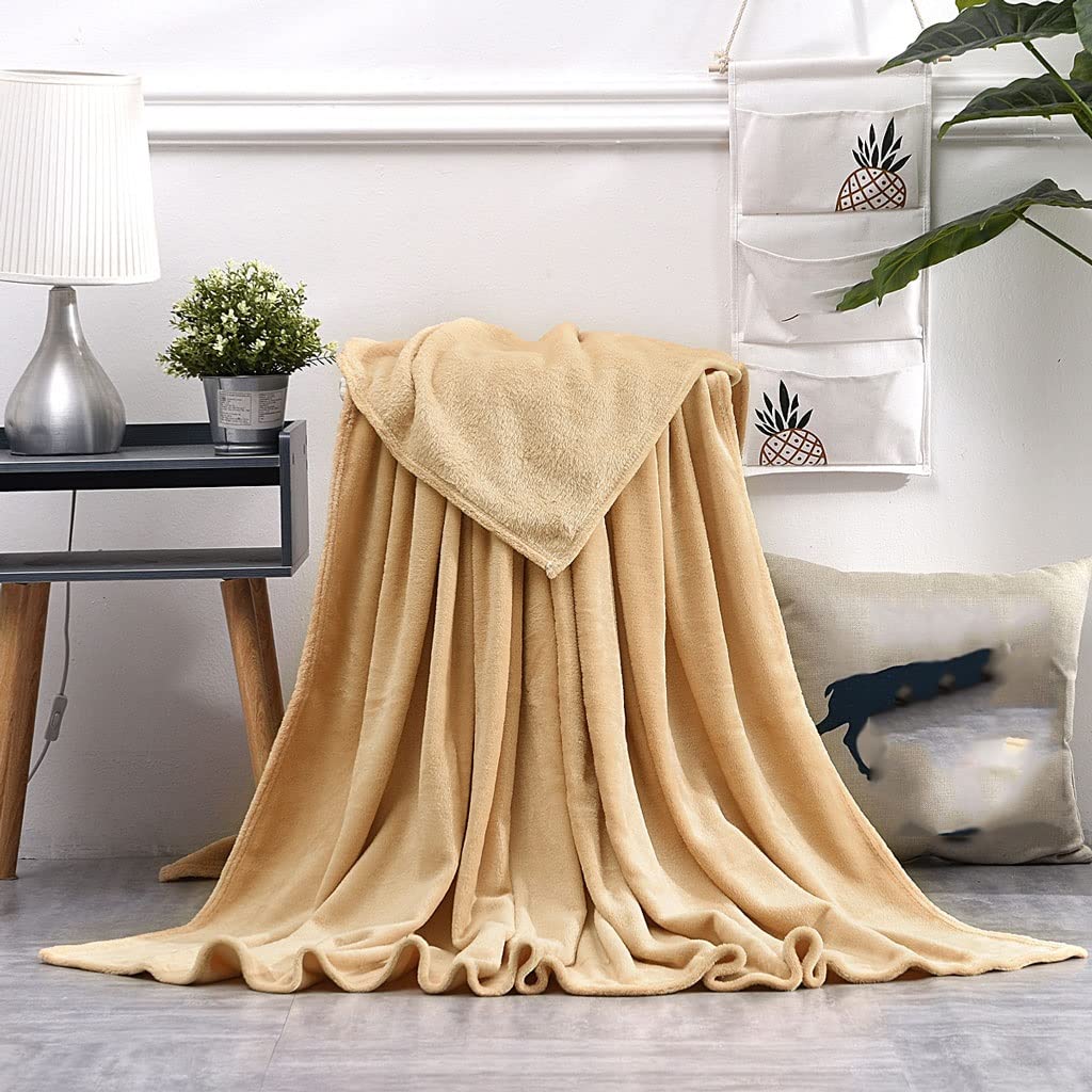 JDFTR Ultra Soft Flannel Blanket - Coral Fleece Throw Blanket for Living Room, Bedroom & Travel - Cozy Air Conditioning Blanket (50x70cm) - Perfect for Sofa, Bed, Office & Winter Nights