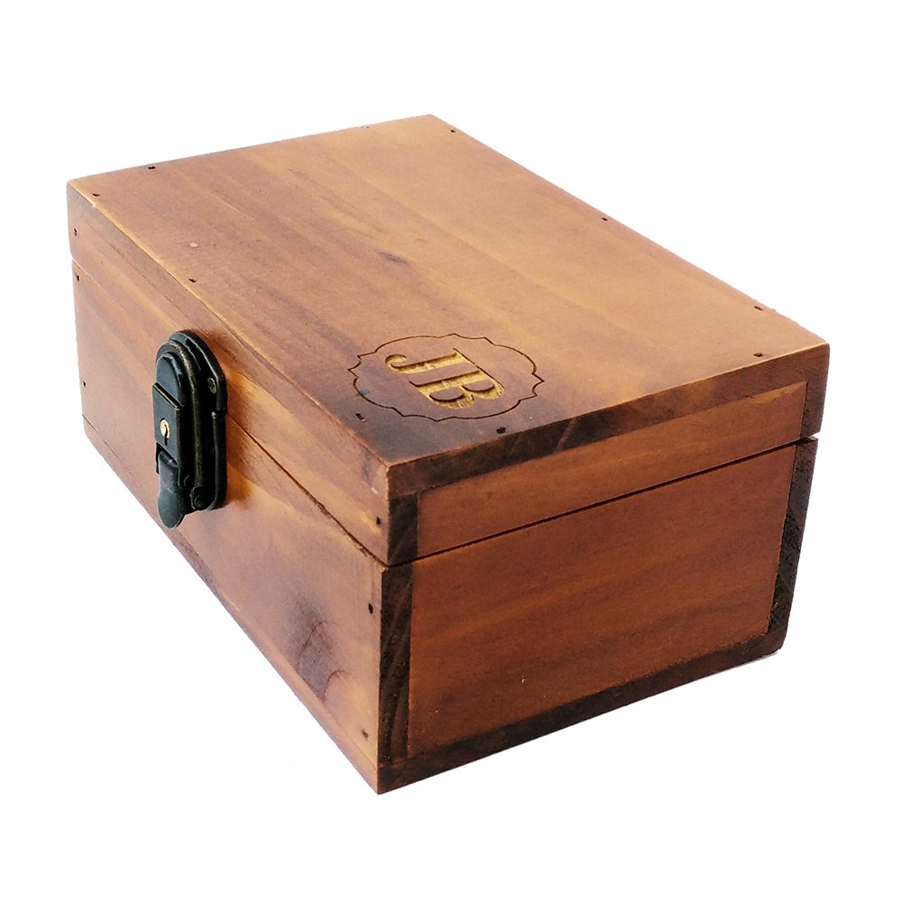 Personalized Wooden Keepsake Box with Lock & Key - Custom Engraved Jewelry Storage Box for Bridesmaids, Mothers & Girlfriends - Perfect for Wedding Gifts, Anniversary Presents & Special Occasions