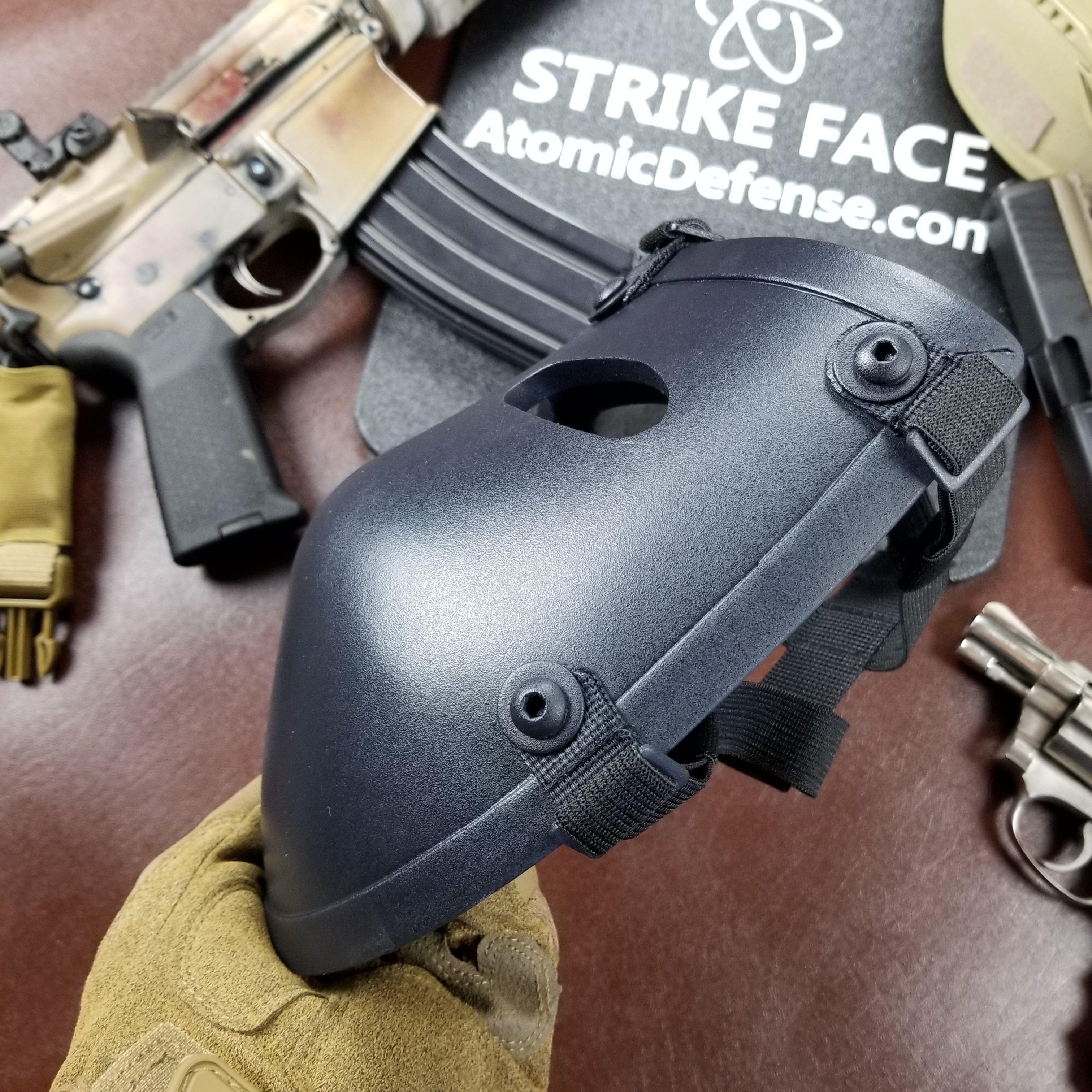 NIJ Level IIIA+ Bulletproof Half Face Mask for Military & Tactical Helmets - Ideal for Combat, SWAT, and Law Enforcement Operations
